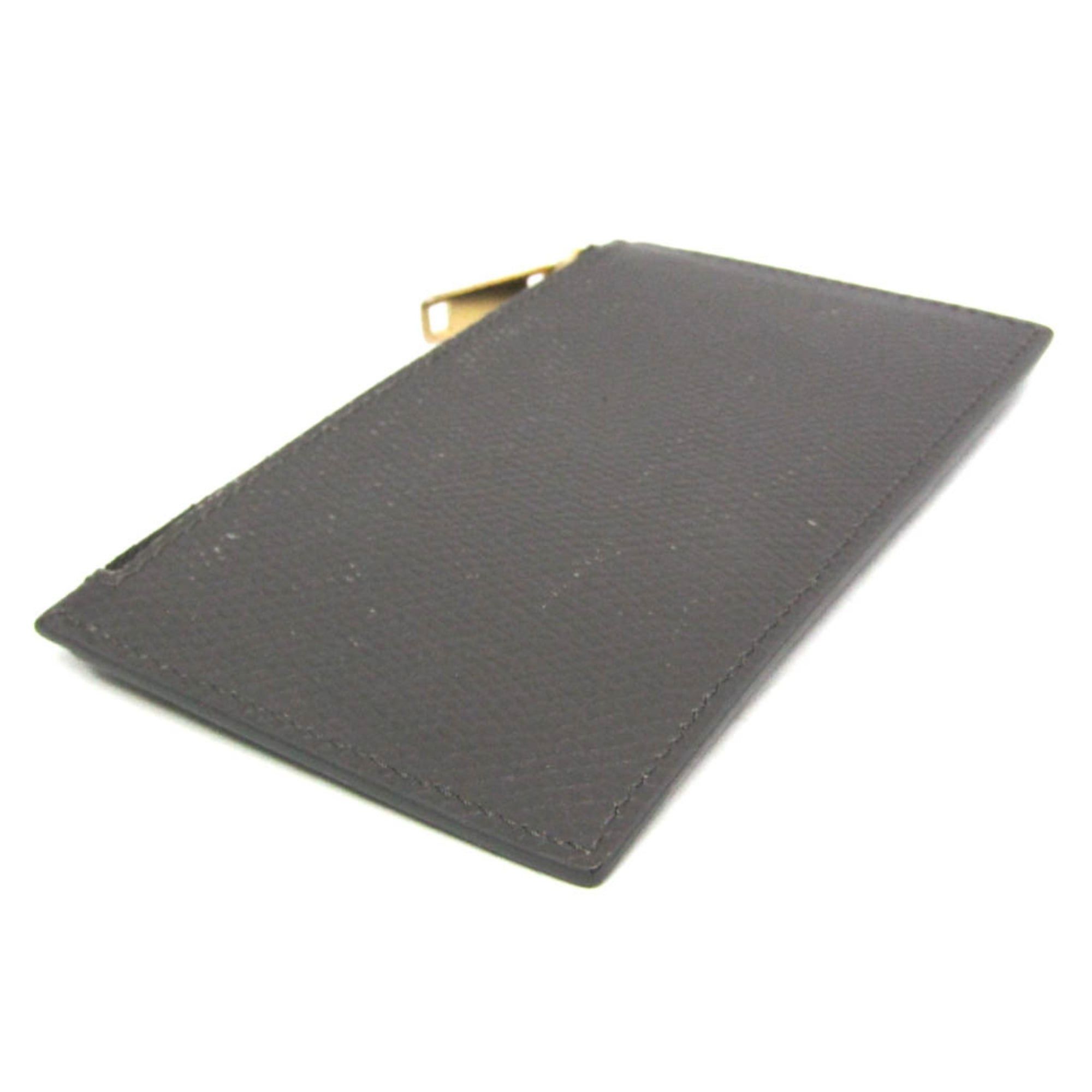Celine Celine Zipped Compact Card Holder 10B683BEL Leather Card Case Gray Size ONE SIZE - 3 Thumbnail