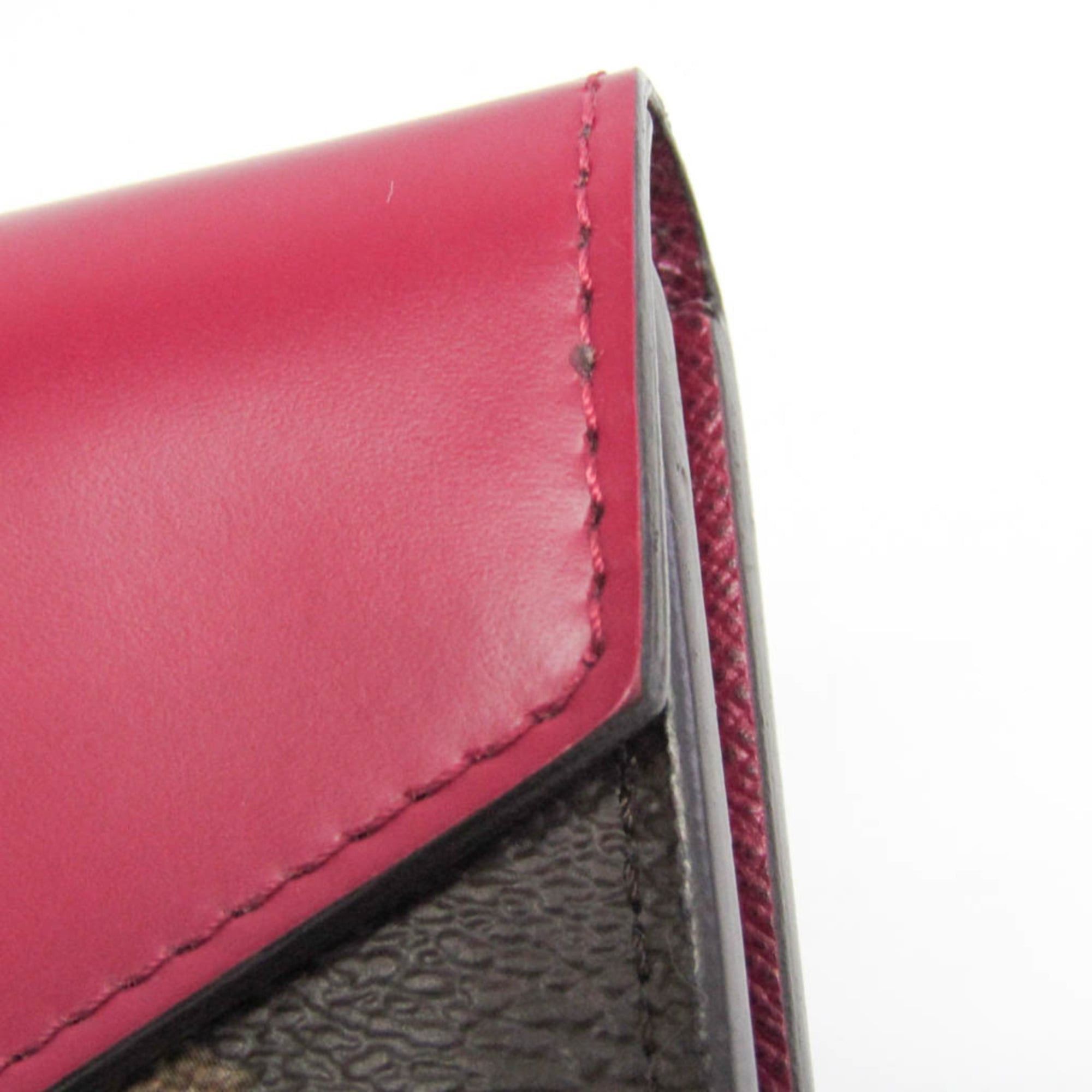 Louis Vuitton Monogram Zoe Wallet M62932 Women's Monogram,Leather Wallet (tri-fold) Brown,Fuchsia