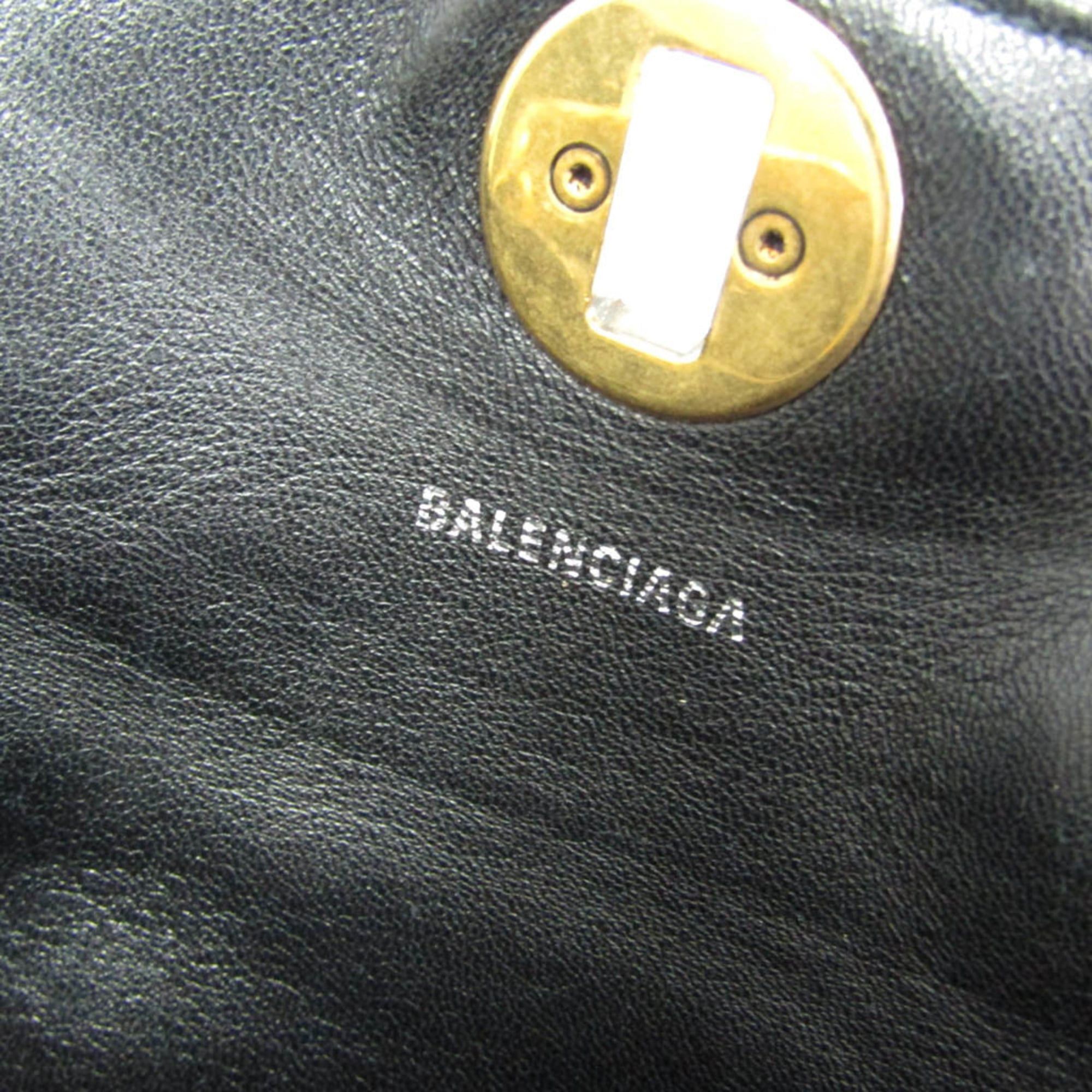 Balenciaga Balenciaga 570093 Women's Suede,Rhinestone Handbag,Shoulder Bag Gold,Black Size ONE SIZE - 16 Thumbnail