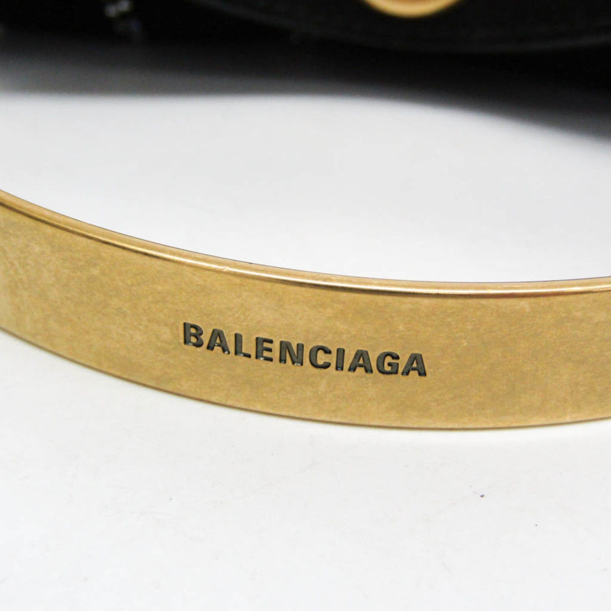 Balenciaga Balenciaga 570093 Women's Suede,Rhinestone Handbag,Shoulder Bag Gold,Black Size ONE SIZE - 8 Thumbnail