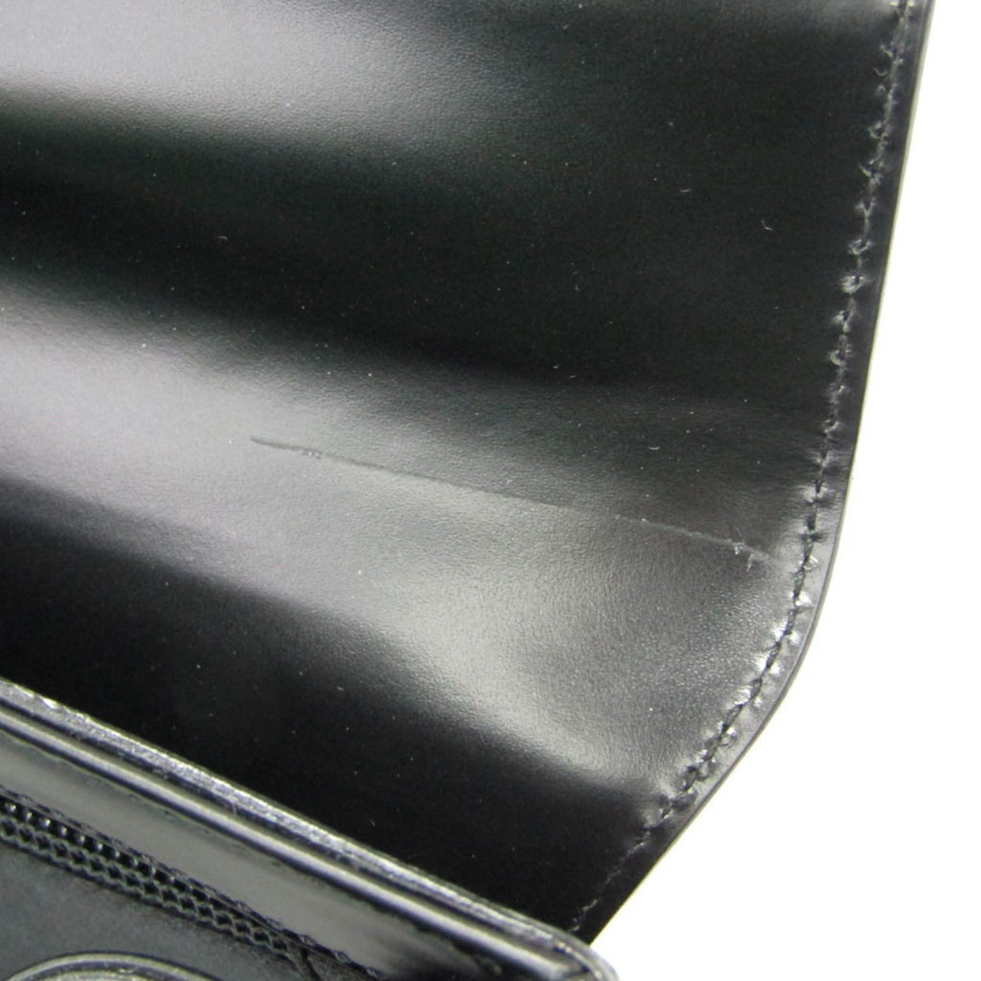 Salvatore Ferragamo Salvatore Ferragamo Gancini DY-21 1258 Women's Leather Handbag Black Size ONE SIZE - 14 Thumbnail