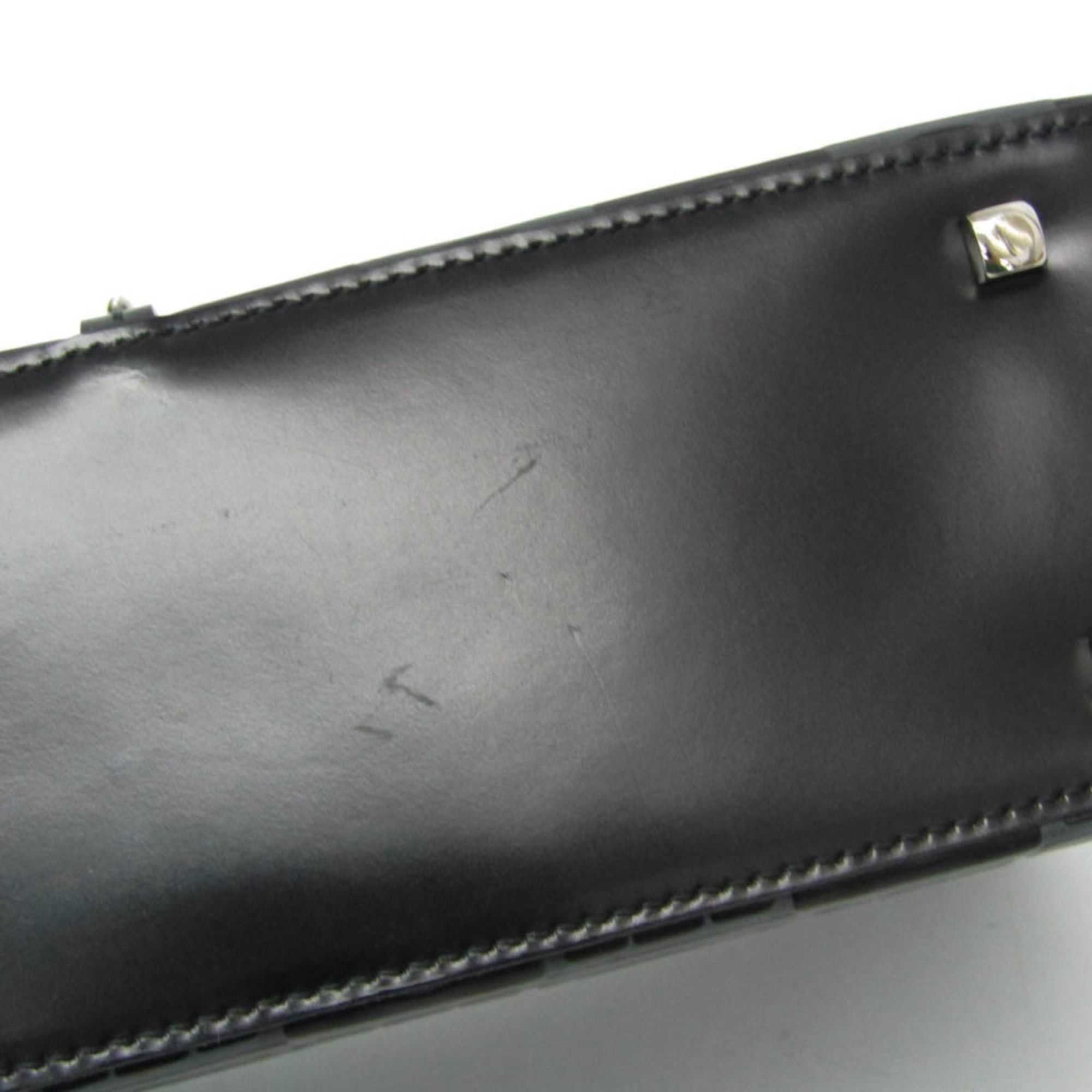 Salvatore Ferragamo Salvatore Ferragamo Gancini DY-21 1258 Women's Leather Handbag Black Size ONE SIZE - 5 Thumbnail