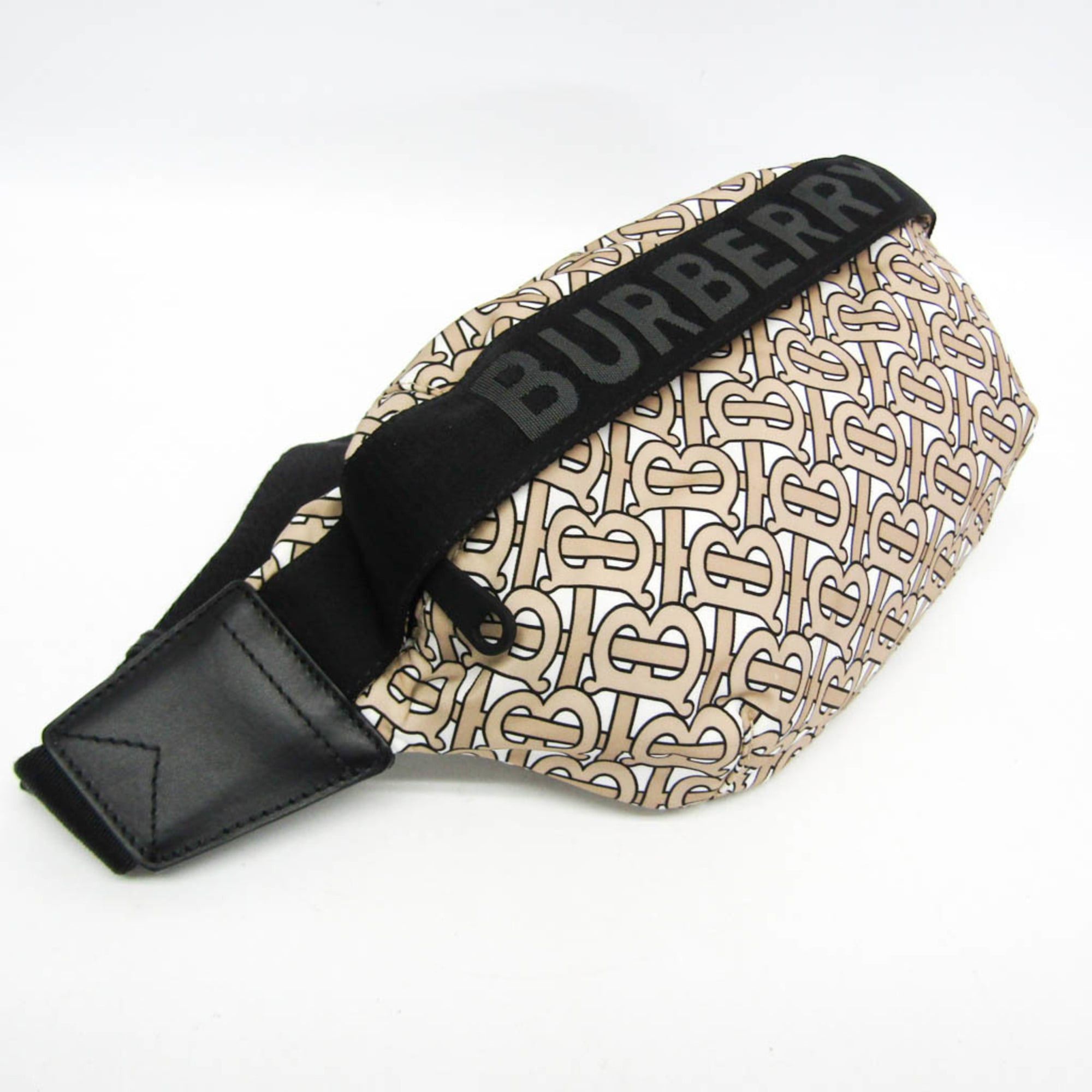 Burberry Burberry TB Monogram 8011616 Men,Women Nylon,Leather Fanny Pack,Sling Bag Beige,Black Size ONE SIZE - 5 Thumbnail