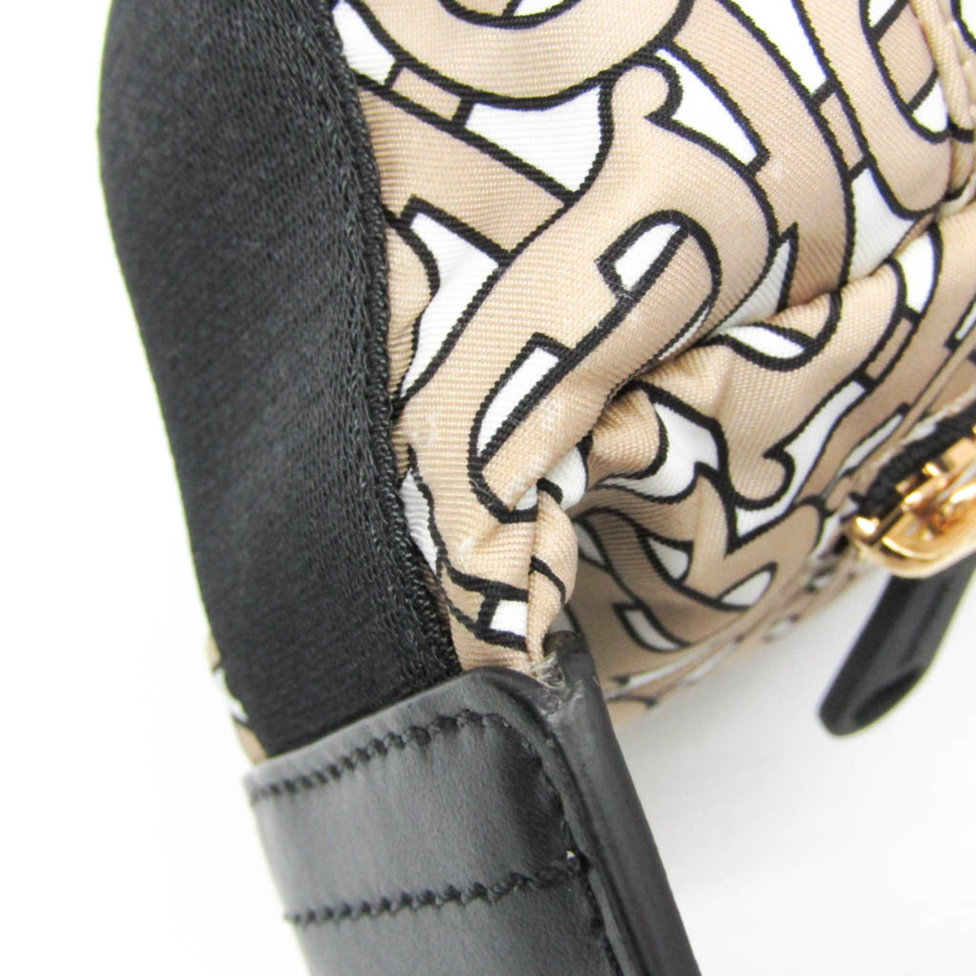 Burberry Burberry TB Monogram 8011616 Men,Women Nylon,Leather Fanny Pack,Sling Bag Beige,Black Size ONE SIZE - 9 Thumbnail