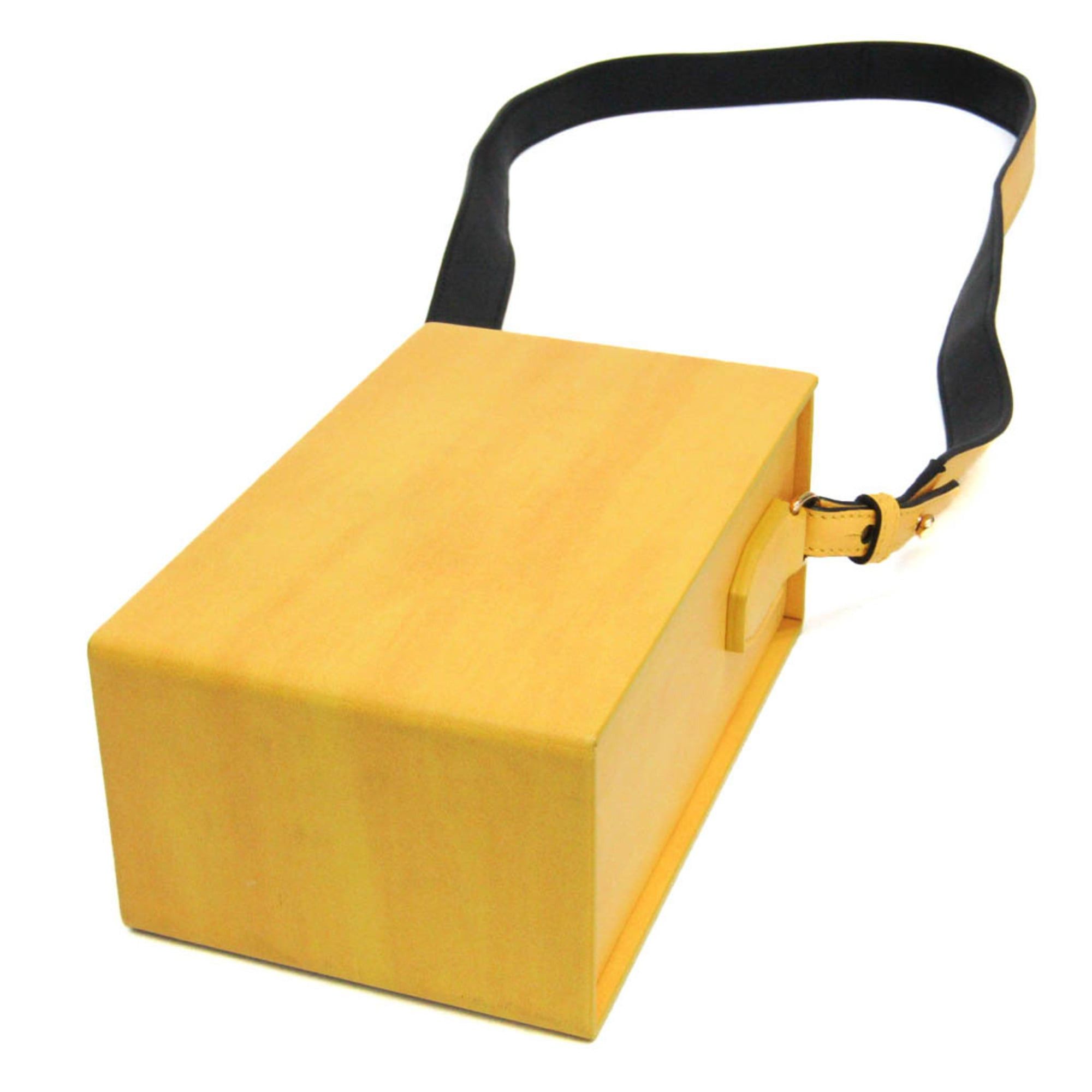Fendi Fendi Box 7VA519 Women's Leather Shoulder Bag Yellow Size ONE SIZE - 2 Thumbnail