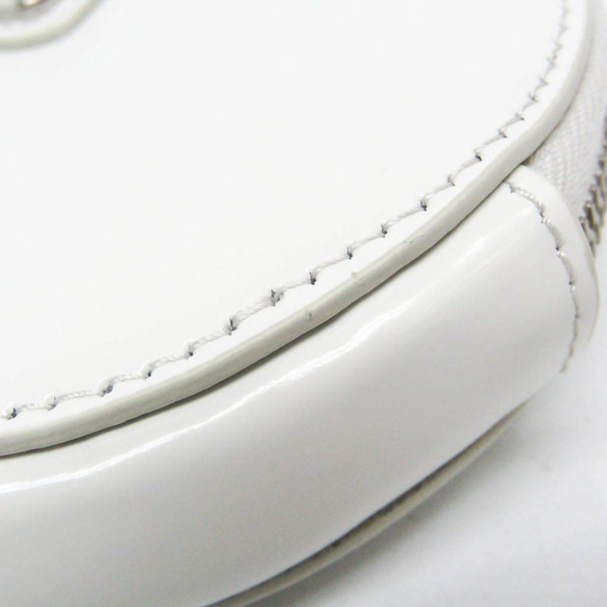 Prada Prada SPAZZOLATO 1TL431 Women,Men Enamel Leather Coin Purse/coin Case White Size ONE SIZE - 7 Thumbnail