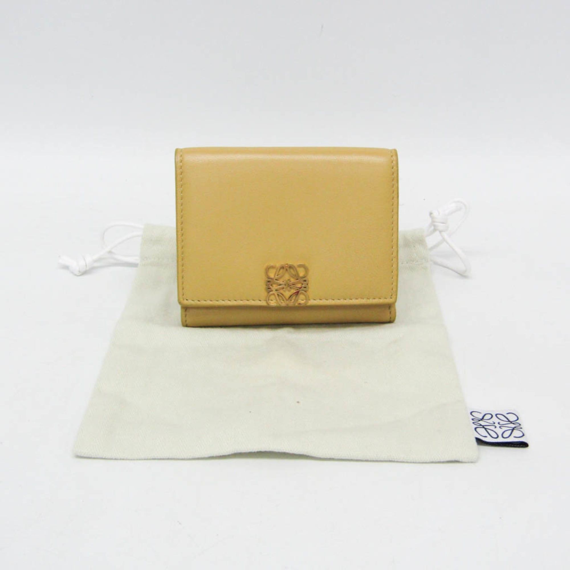 Loewe Loewe Anagram Trifold Wallet Women's Leather Wallet (tri-fold) Mustard Size ONE SIZE - 2 Thumbnail