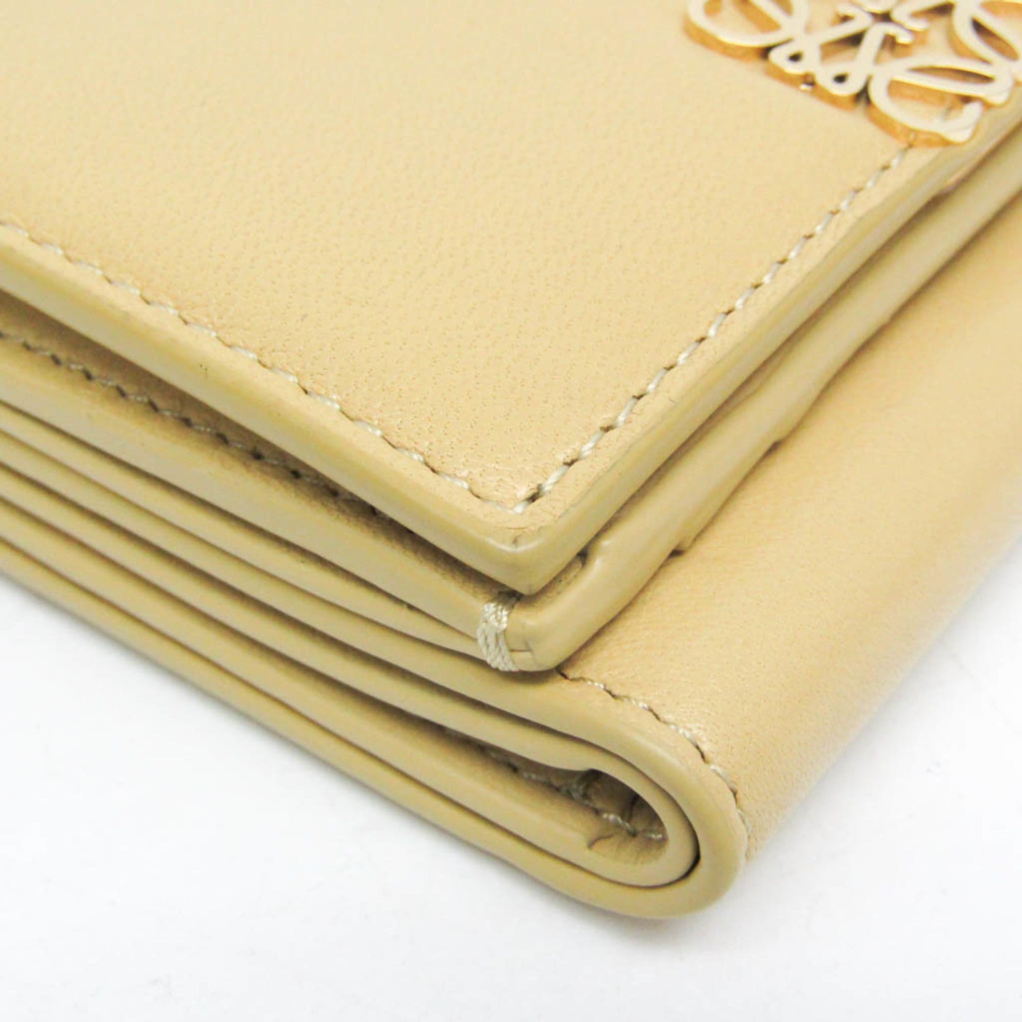Loewe Loewe Anagram Trifold Wallet Women's Leather Wallet (tri-fold) Mustard Size ONE SIZE - 8 Thumbnail