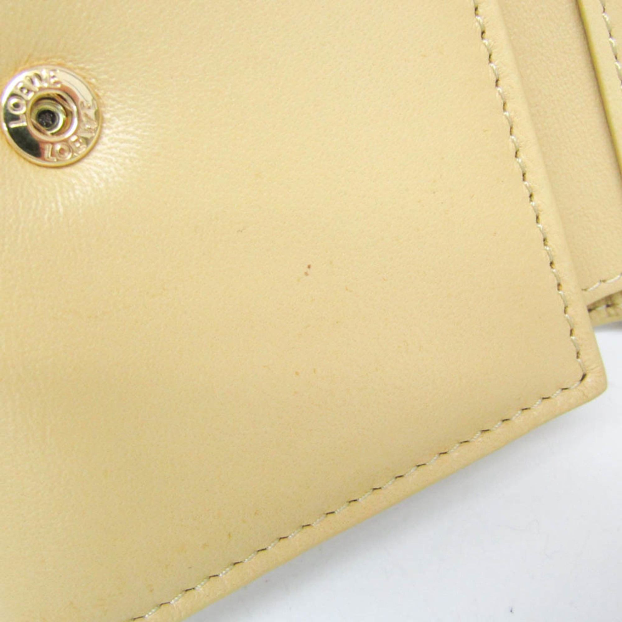Loewe Loewe Anagram Trifold Wallet Women's Leather Wallet (tri-fold) Mustard Size ONE SIZE - 10 Thumbnail