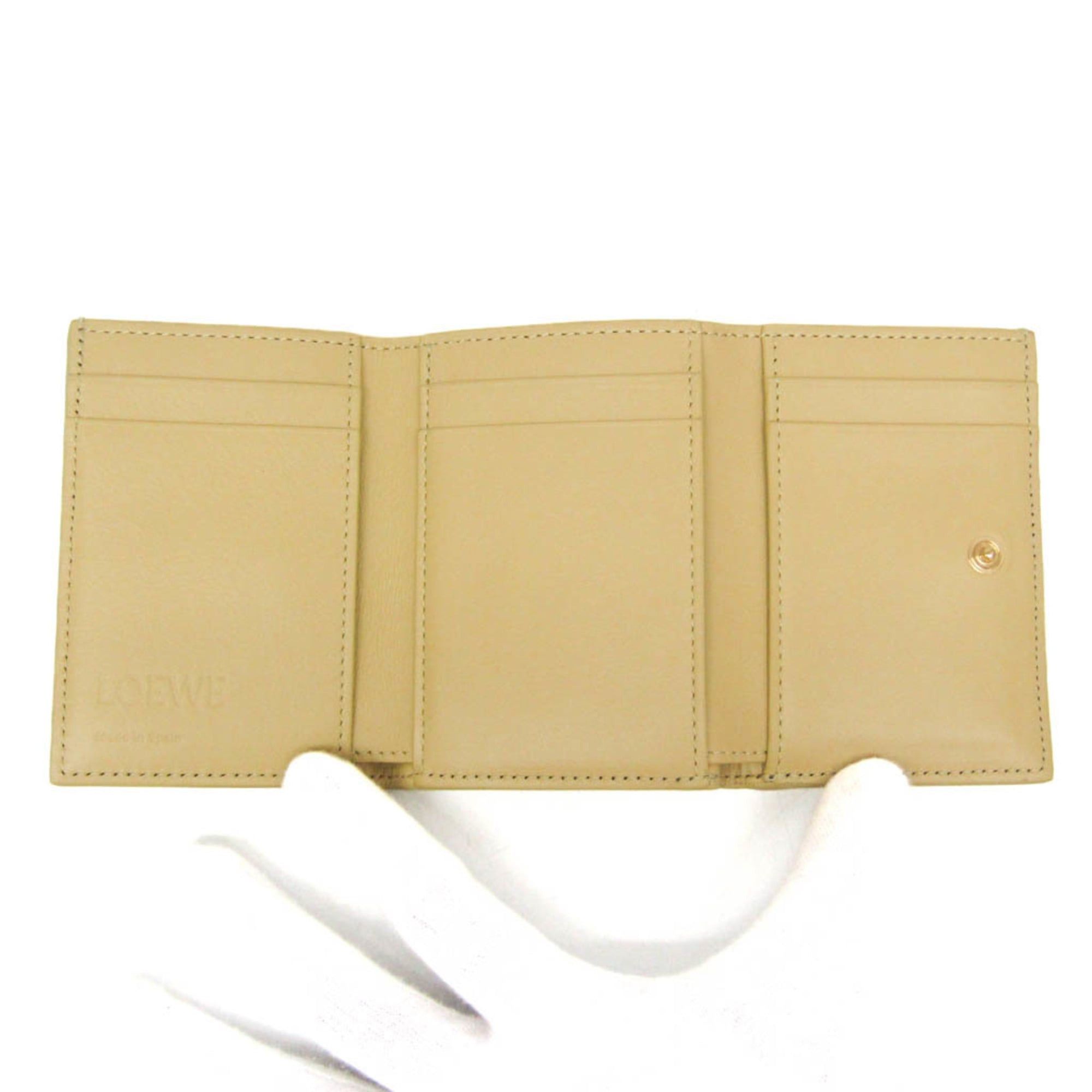 Loewe Loewe Anagram Trifold Wallet Women's Leather Wallet (tri-fold) Mustard Size ONE SIZE - 4 Thumbnail