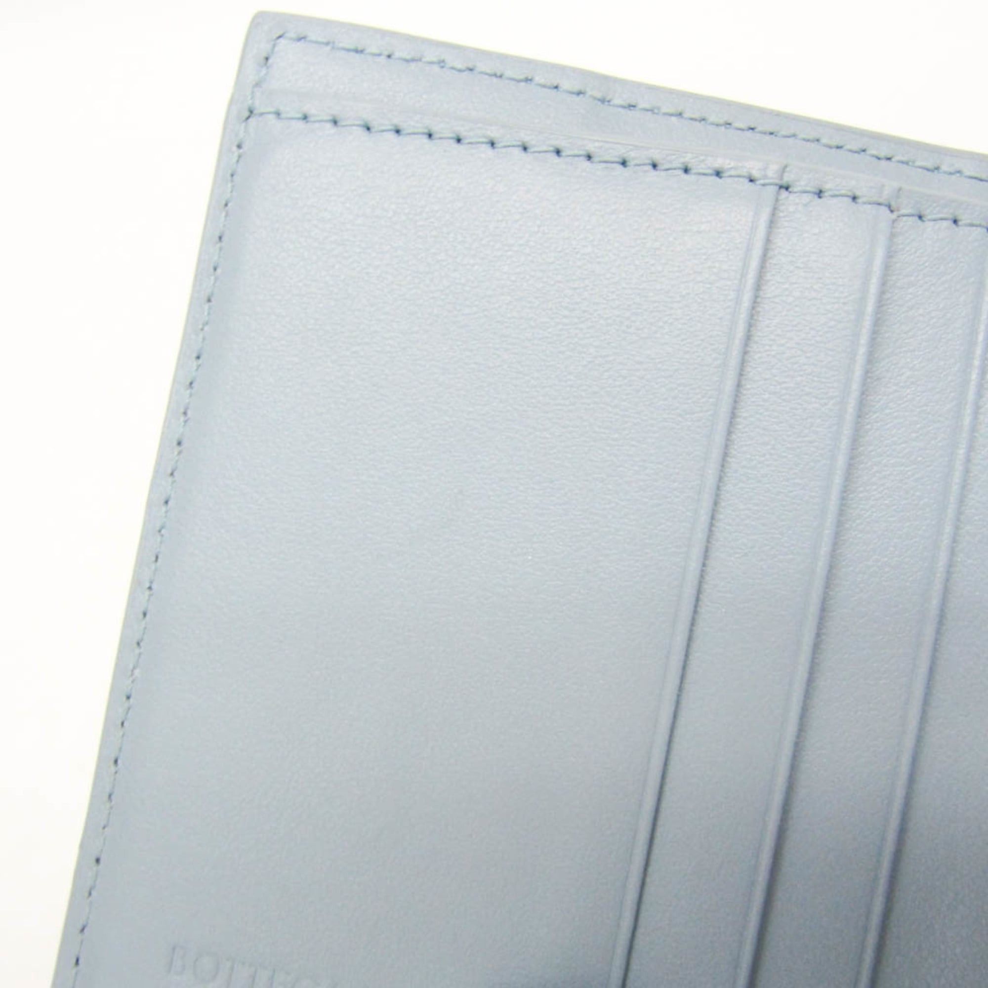 Bottega Veneta Bottega Veneta CASSETTE Men,Women Leather Middle Wallet (tri-fold) Light Blue Size ONE SIZE - 13 Thumbnail