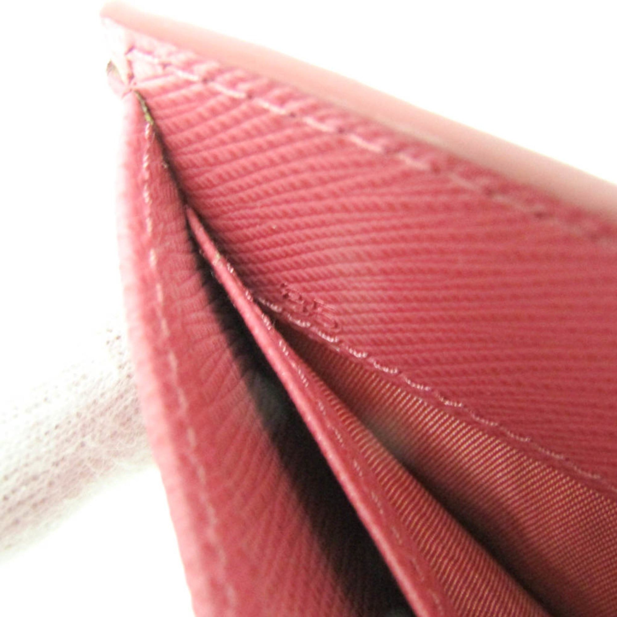 Prada Prada Saffiano SAFFIANO METAL 1MH021 Women's Leather Wallet (tri-fold) Pink Size ONE SIZE - 12 Thumbnail