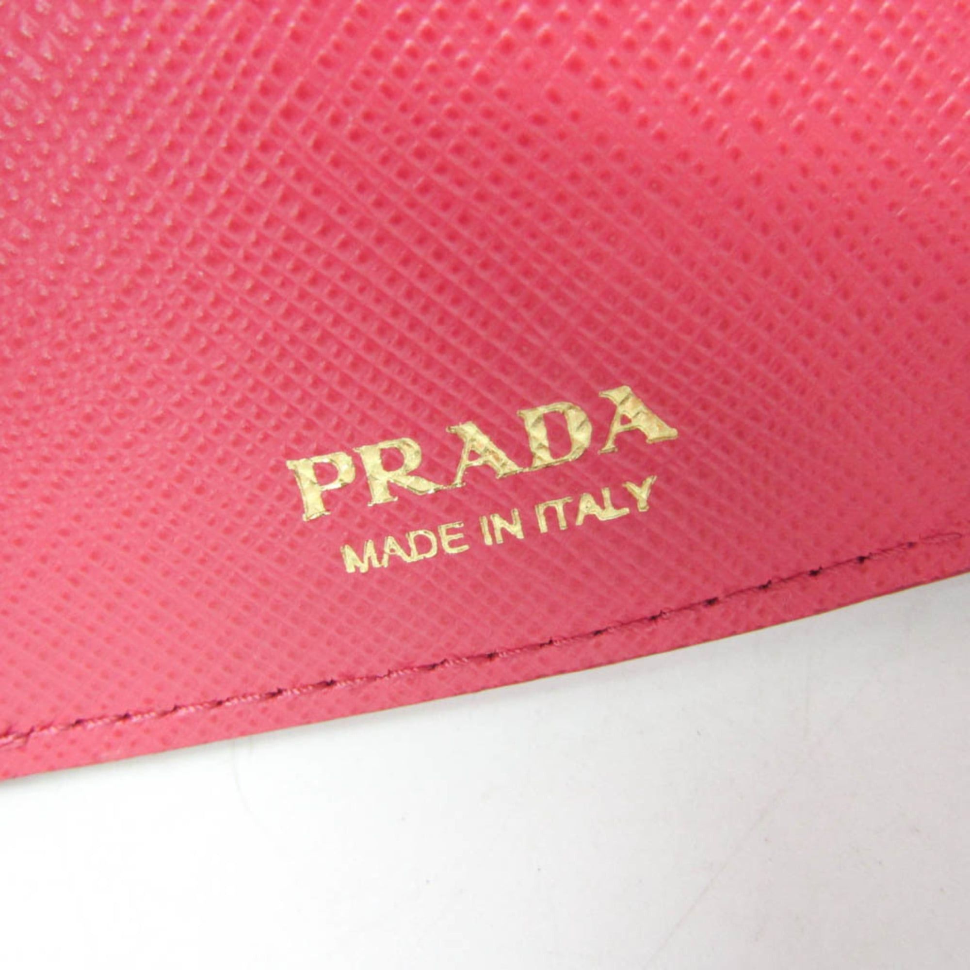 Prada Prada Saffiano SAFFIANO METAL 1MH021 Women's Leather Wallet (tri-fold) Pink Size ONE SIZE - 11 Thumbnail