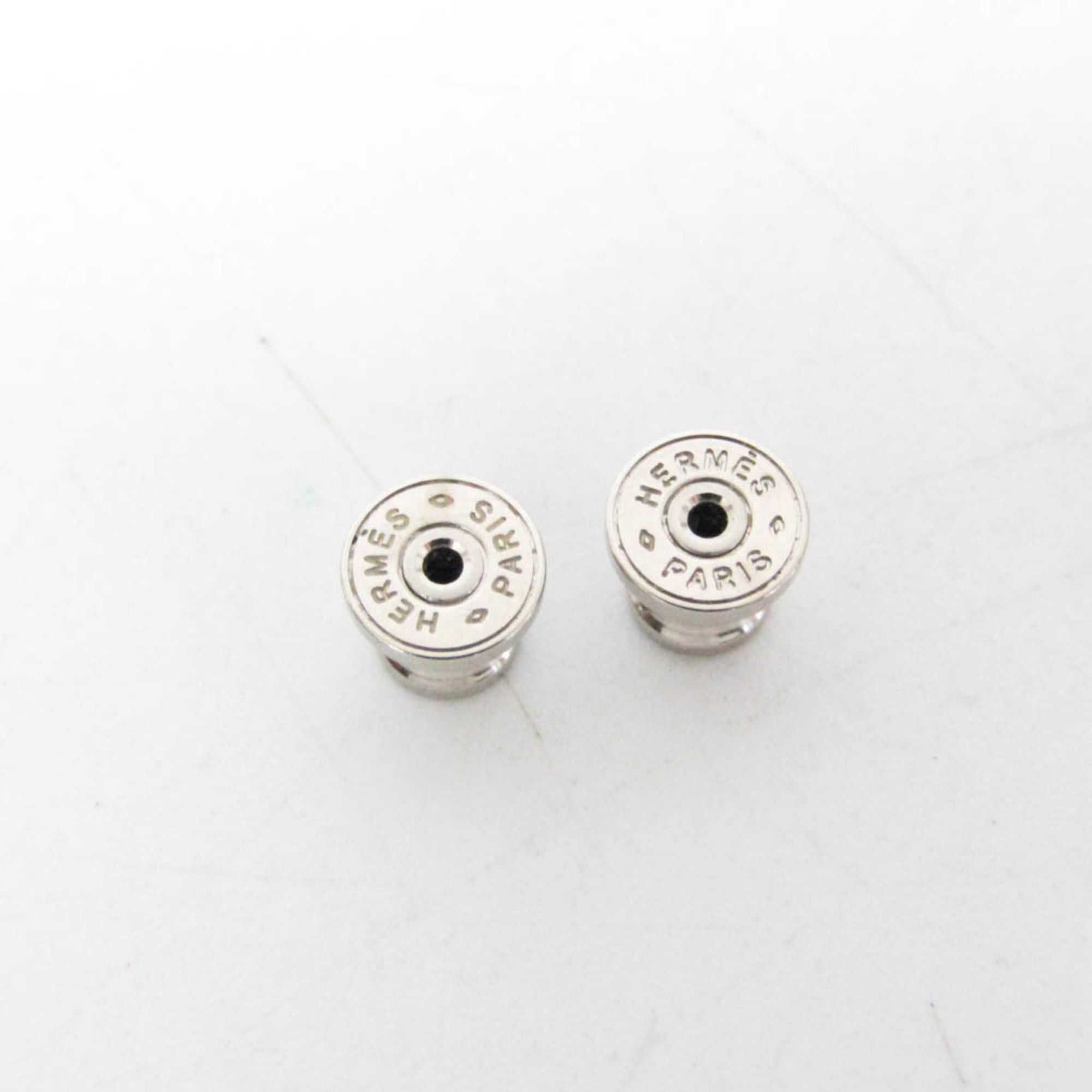 Hermes Hermes Medor Gaine GM Leather,Metal Stud Earrings Brown Size ONE SIZE - 12 Thumbnail