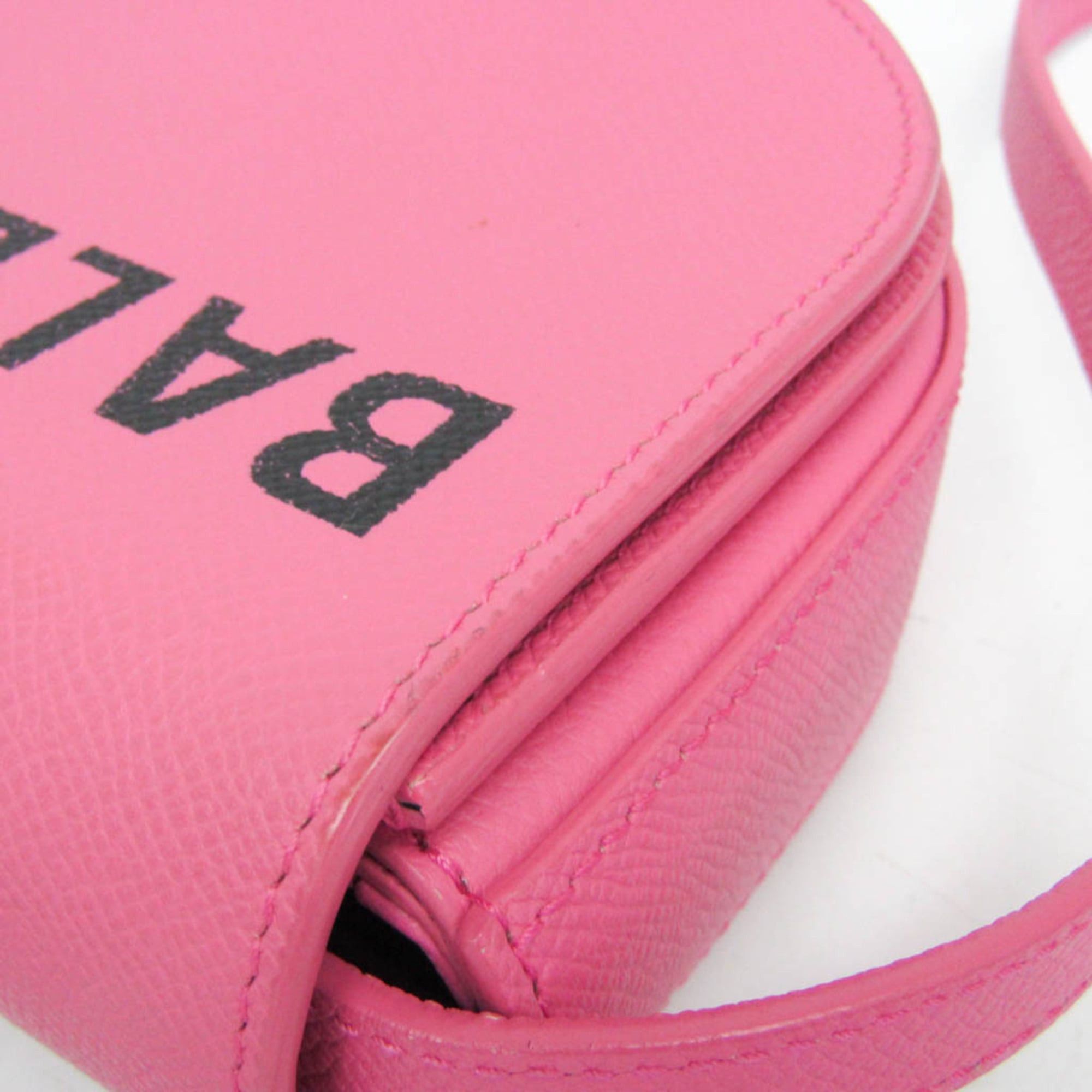 Balenciaga Balenciaga Ville 550639 Women's Leather Shoulder Bag Pink Size ONE SIZE - 7 Thumbnail