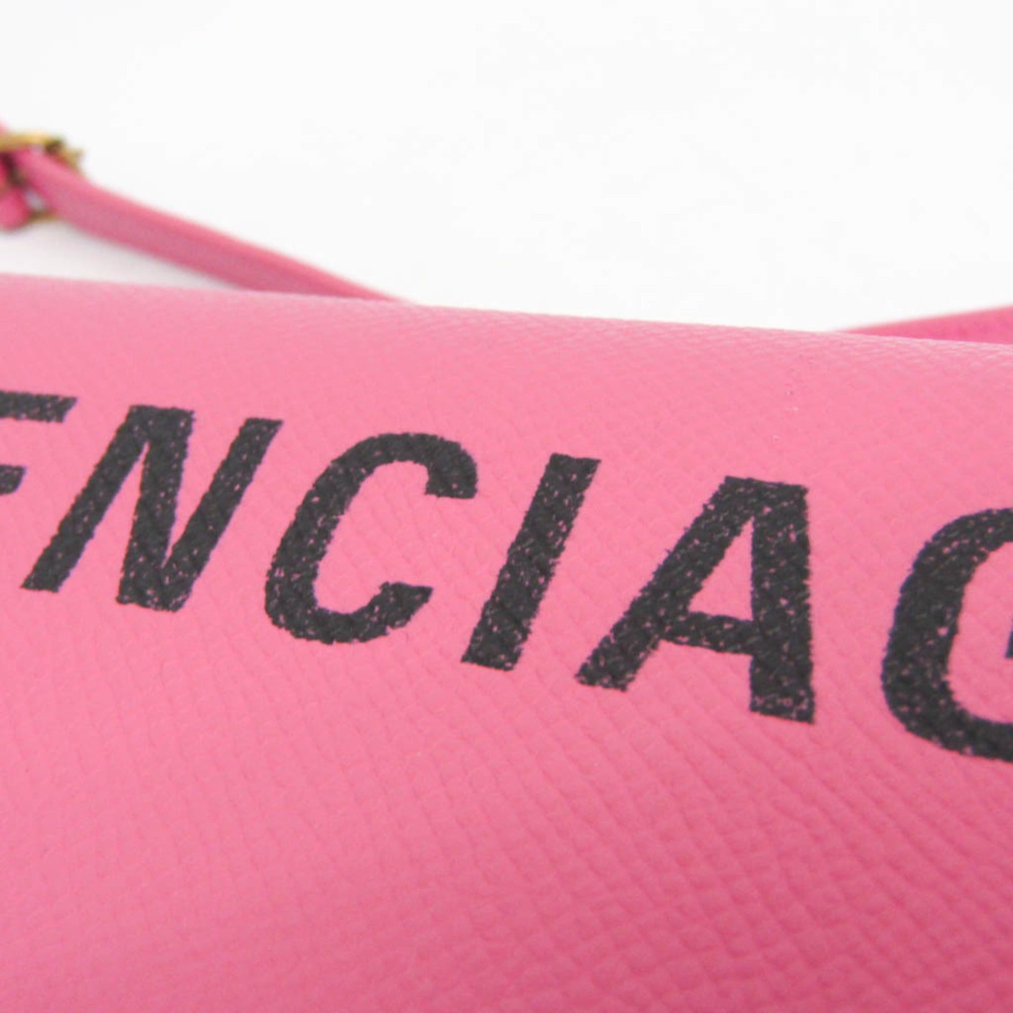 Balenciaga Balenciaga Ville 550639 Women's Leather Shoulder Bag Pink Size ONE SIZE - 9 Thumbnail