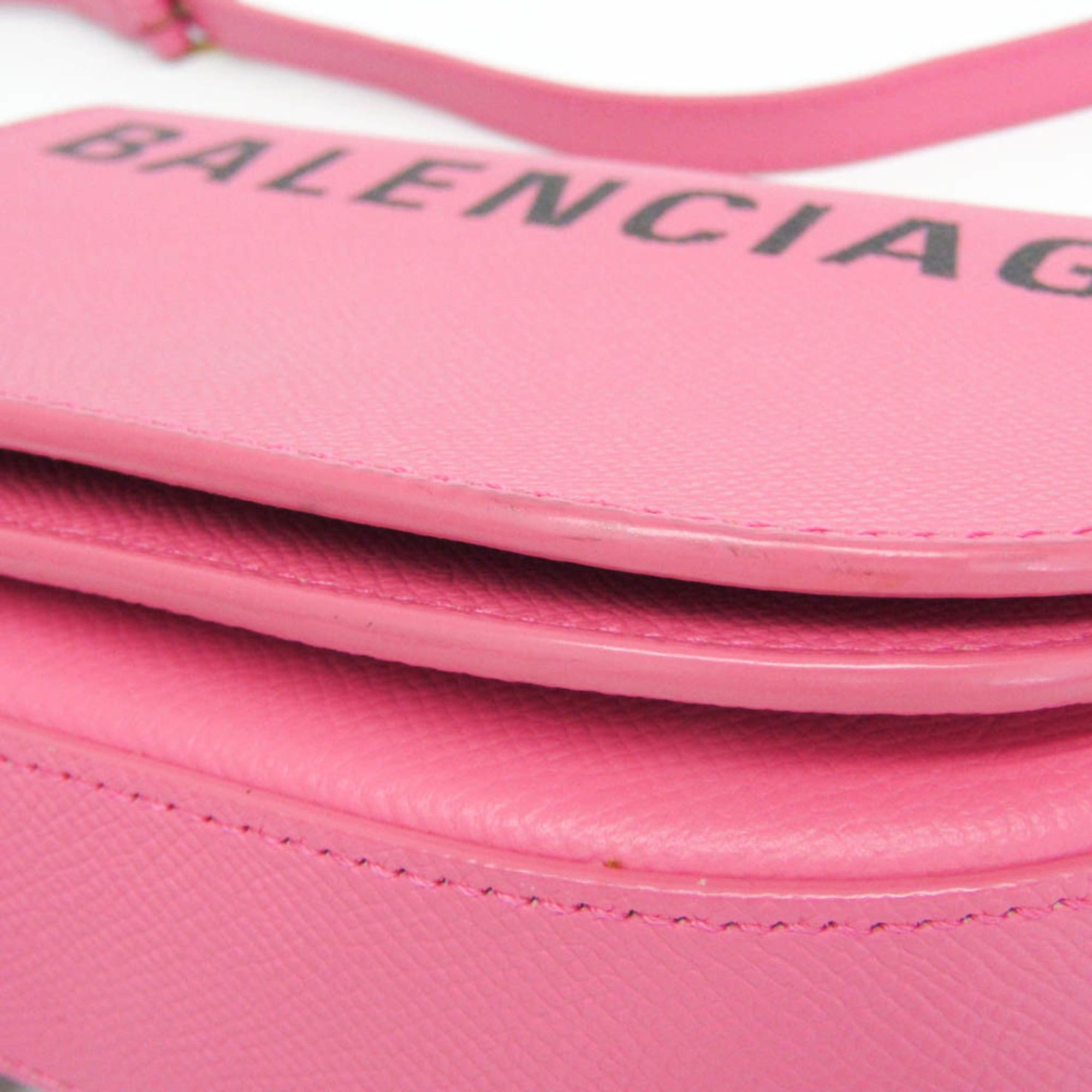 Balenciaga Balenciaga Ville 550639 Women's Leather Shoulder Bag Pink Size ONE SIZE - 10 Thumbnail
