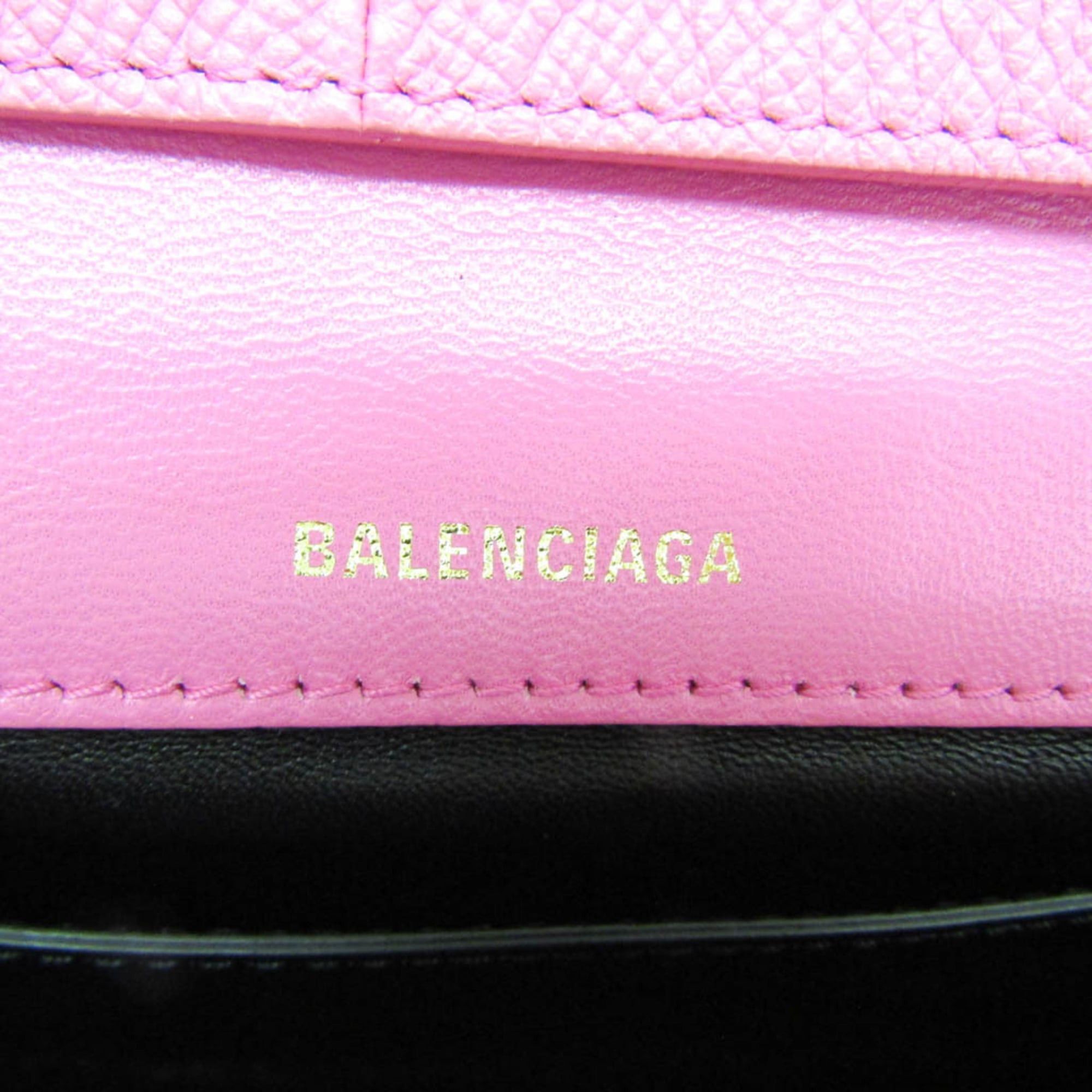 Balenciaga Balenciaga Ville 550639 Women's Leather Shoulder Bag Pink Size ONE SIZE - 16 Thumbnail