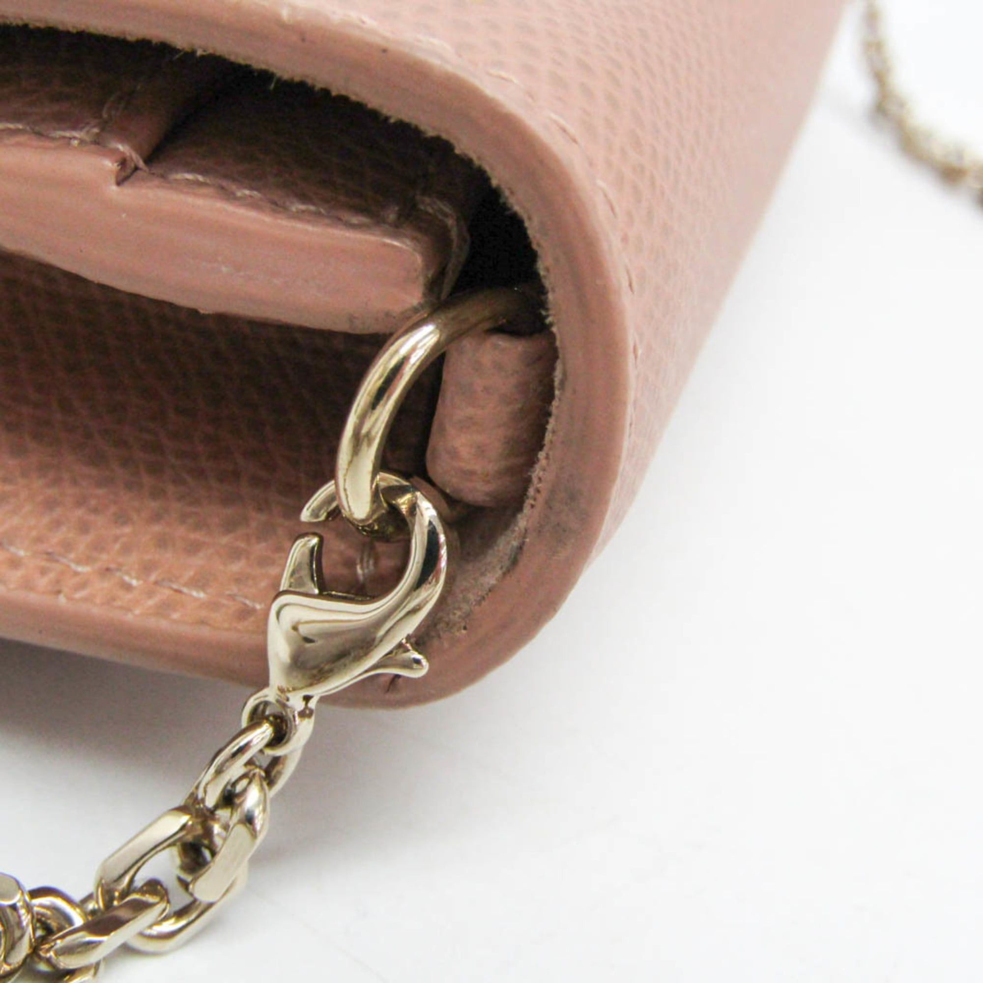 Dior Christian Dior 30 Montaigne Chain Shoulder Bag Women's Leather Shoulder Bag Pink Beige Size ONE SIZE - 8 Thumbnail