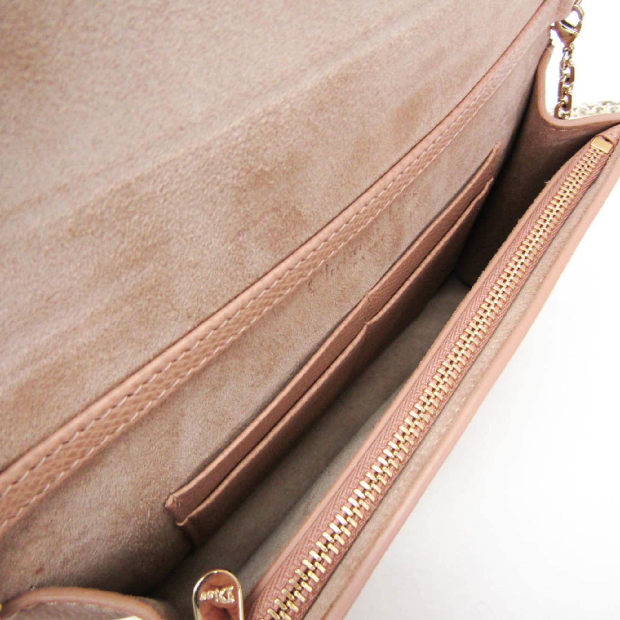 Dior Christian Dior 30 Montaigne Chain Shoulder Bag Women's Leather Shoulder Bag Pink Beige Size ONE SIZE - 3 Thumbnail
