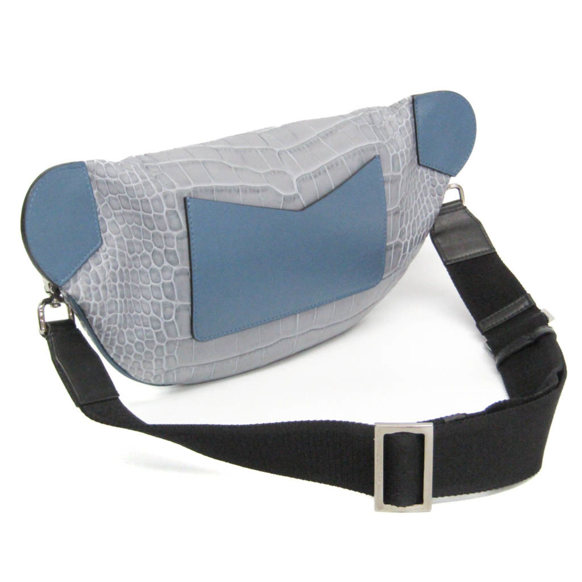 Jimmy Choo Jimmy Choo Women's Leather Fanny Pack,Sling Bag Blue,Gray Size ONE SIZE - 2 Thumbnail