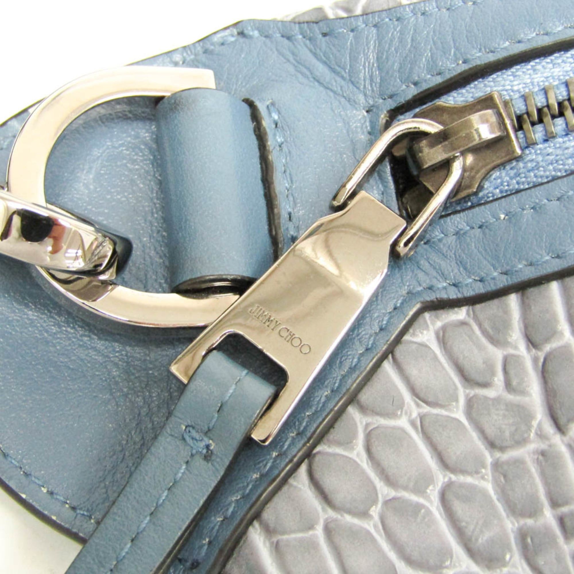 Jimmy Choo Jimmy Choo Women's Leather Fanny Pack,Sling Bag Blue,Gray Size ONE SIZE - 13 Thumbnail