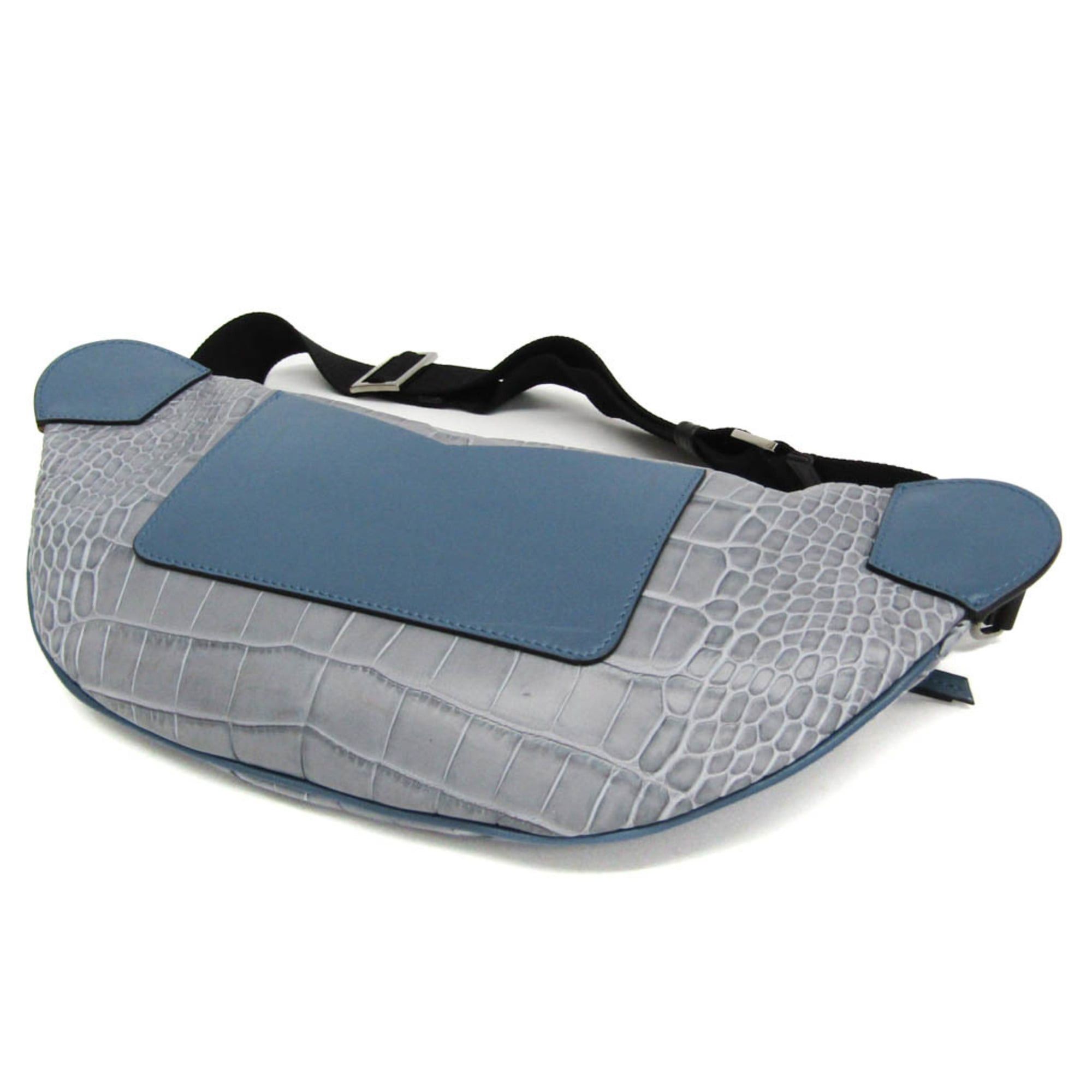 Jimmy Choo Jimmy Choo Women's Leather Fanny Pack,Sling Bag Blue,Gray Size ONE SIZE - 4 Thumbnail