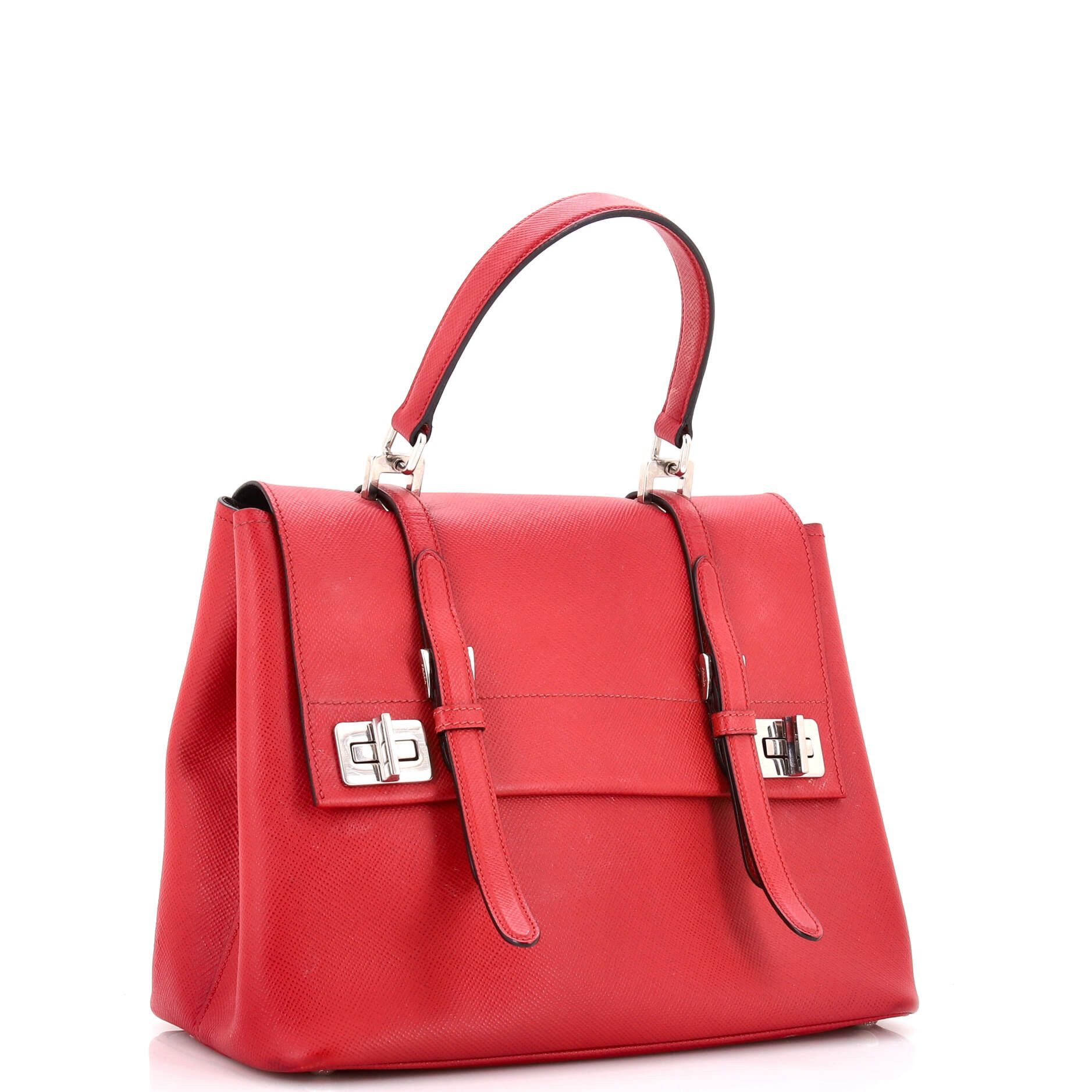 Prada Half Flap Double Turn Lock Satchel Size ONE SIZE - 2 Thumbnail