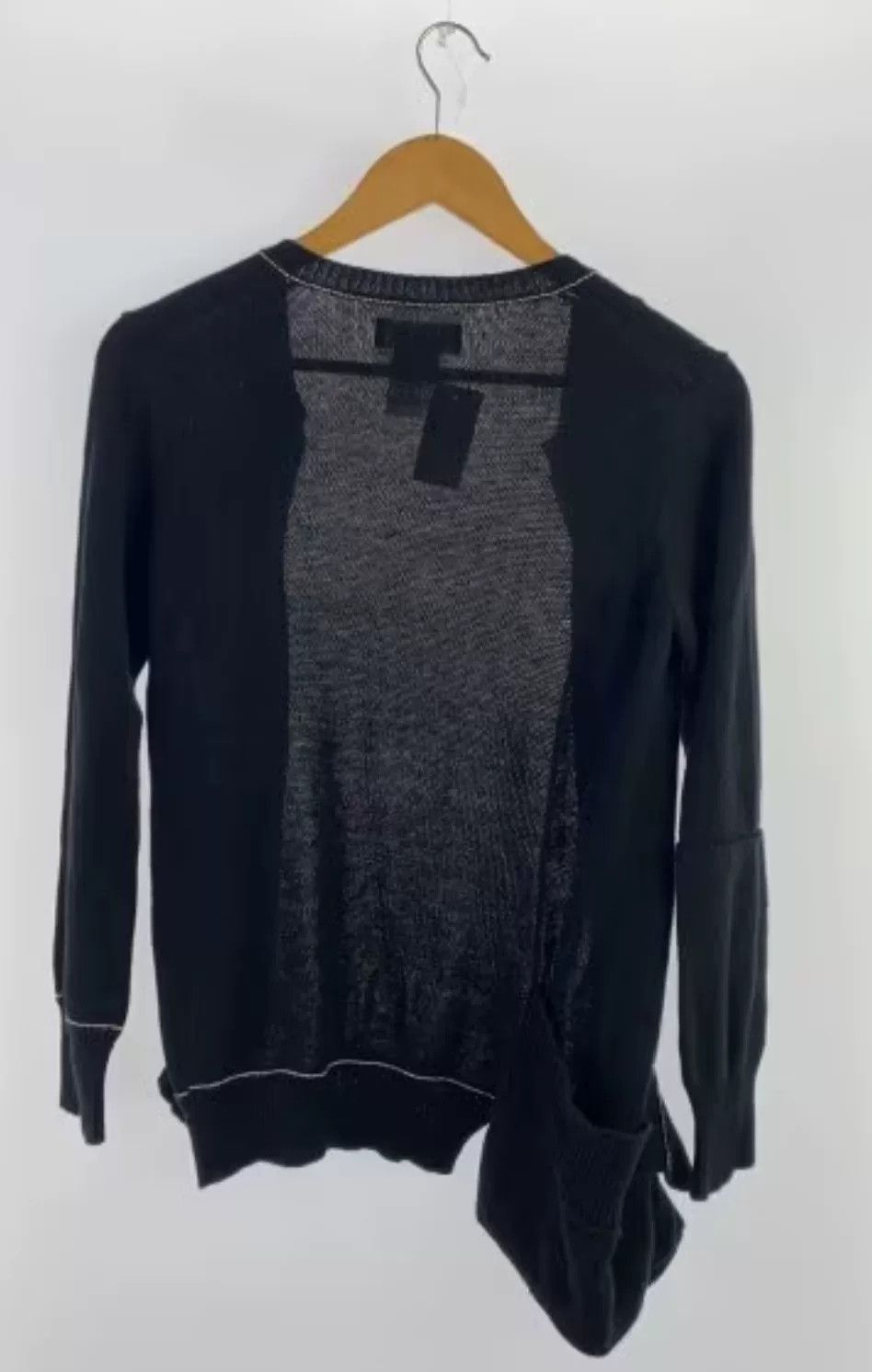 Yohji Yamamoto Yohji Yamamoto Wool Asymmetric Cardigan Size M / US 6-8 / IT 42-44 - 2 Thumbnail