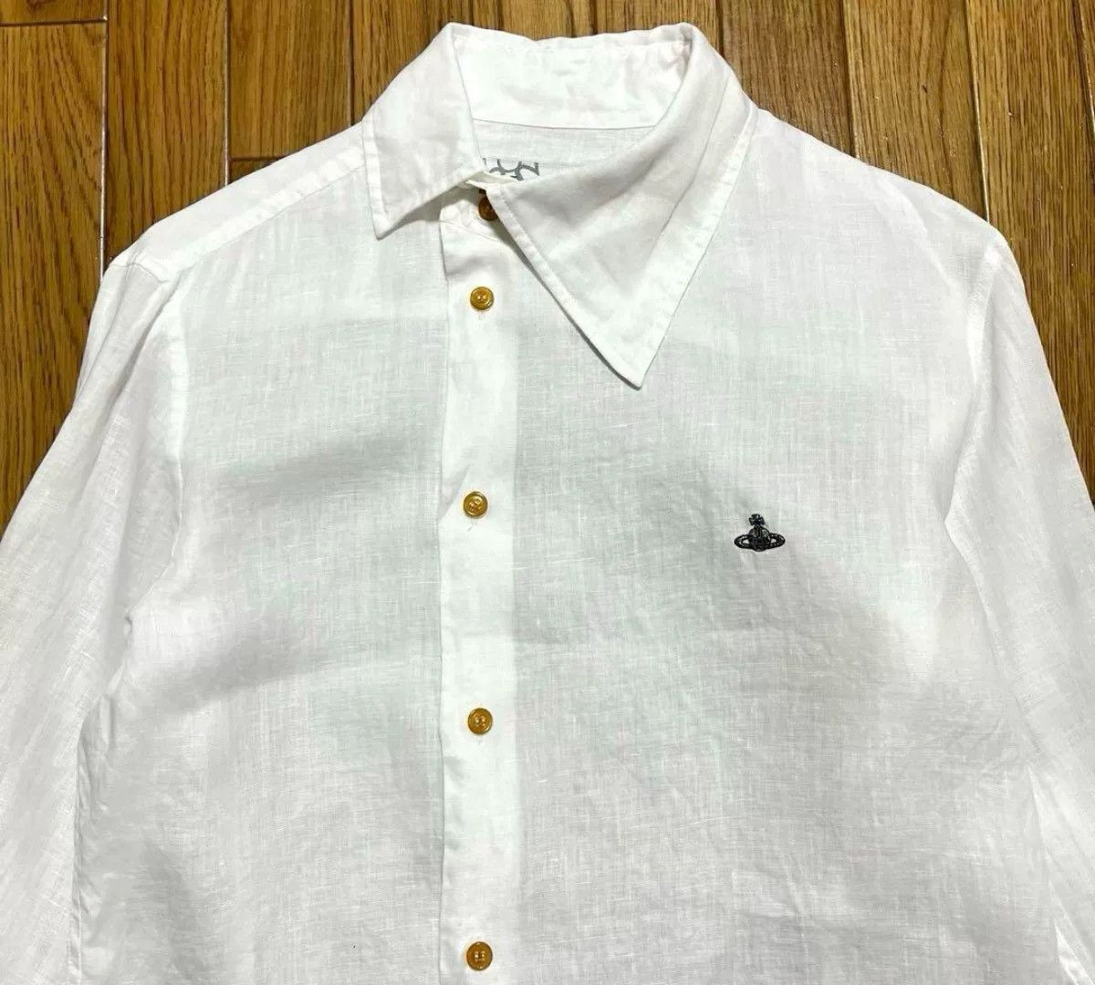 Vivienne Westwood Vivienne Westwood White Linen Orb Shirt Size US S / EU 44-46 / 1 - 3 Thumbnail