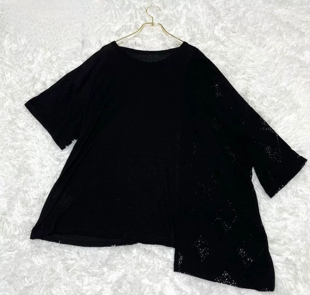 Y's Y's Yohji Yamamoto Asymmetrical Black T-Shirt Size M / US 6-8 / IT 42-44 - 3 Thumbnail