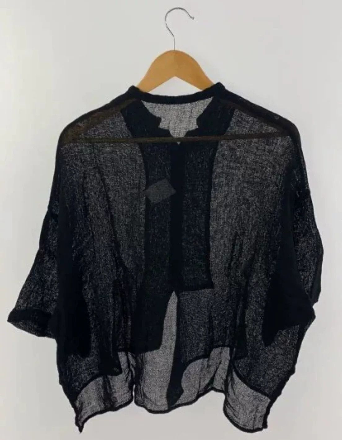 Yohji Yamamoto Y's Yohji Yamamoto Black Short Sleeve Cardigan Size M / US 6-8 / IT 42-44 - 2 Thumbnail
