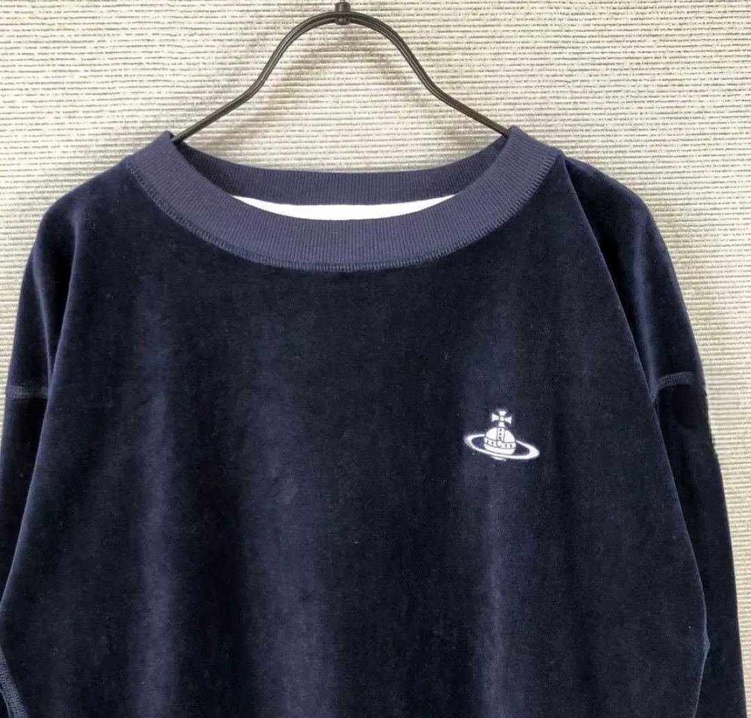 Vivienne Westwood Vivienne Westwood Velvet Sports Sweatshirt Size US L / EU 52-54 / 3 - 3 Thumbnail