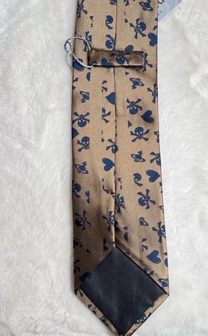 Vivienne Westwood Vivienne Westwood Gold Silk Tie Size ONE SIZE - 5 Thumbnail