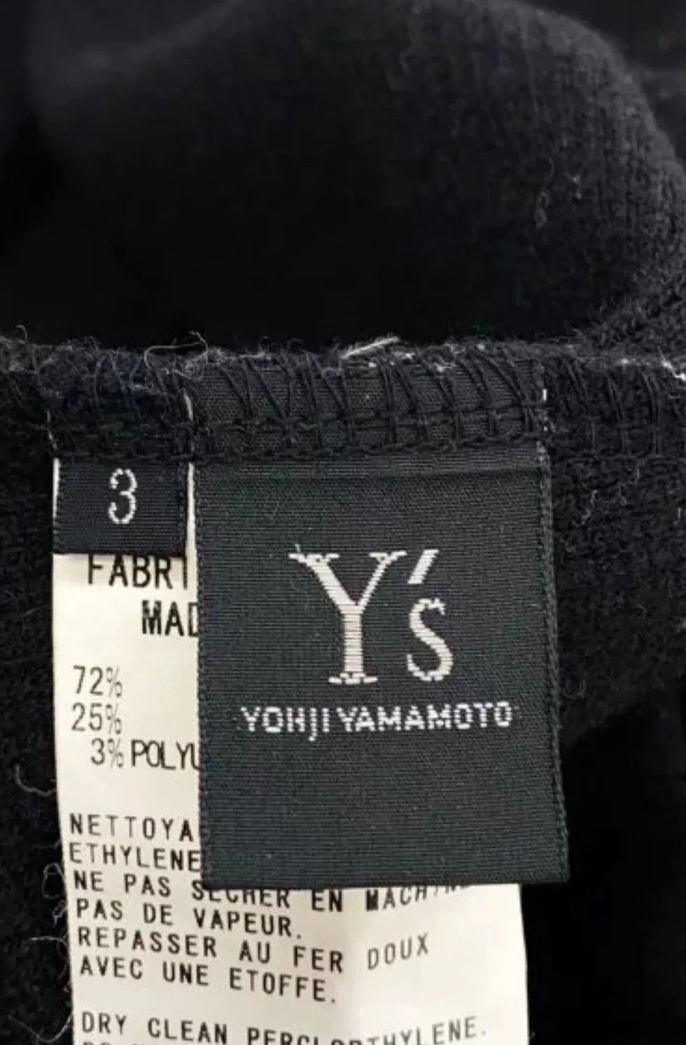Yohji Yamamoto Y's Yohji Yamamoto Black Wool Jacket Size US L / EU 52-54 / 3 - 5 Thumbnail