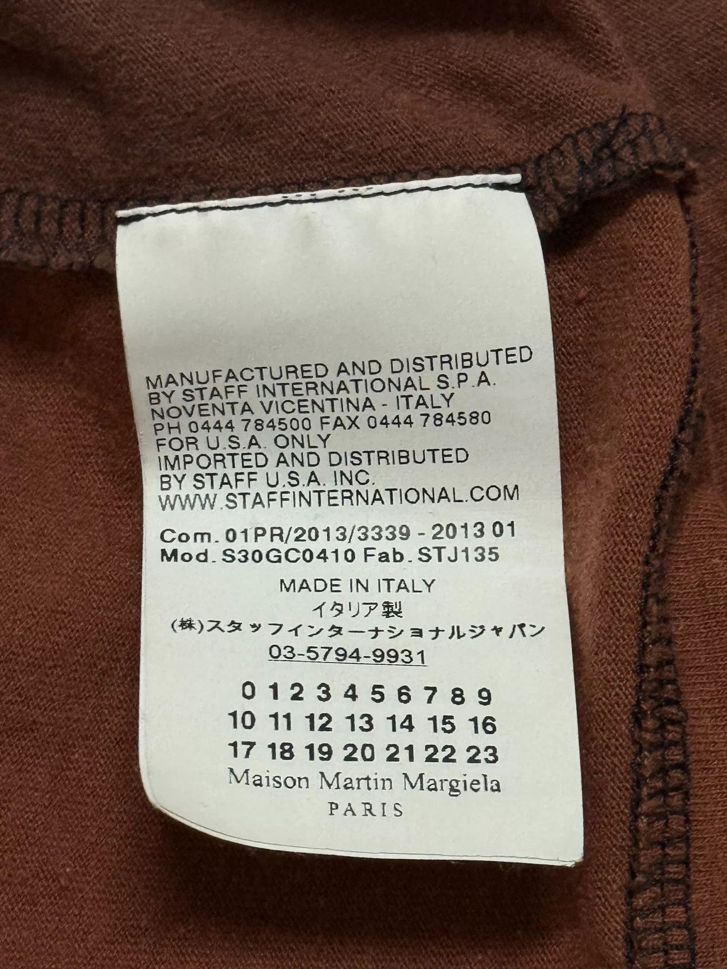 Maison Margiela Maison Martin Margiela Brown Short Sleeve Tee Size US M / EU 48-50 / 2 - 5 Thumbnail