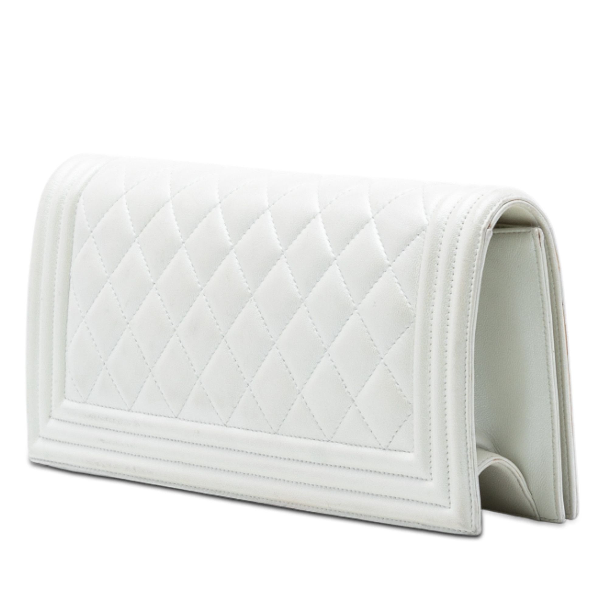 Chanel Chanel Quilted Lambskin Boy Flap Clutch Size ONE SIZE - 2 Thumbnail