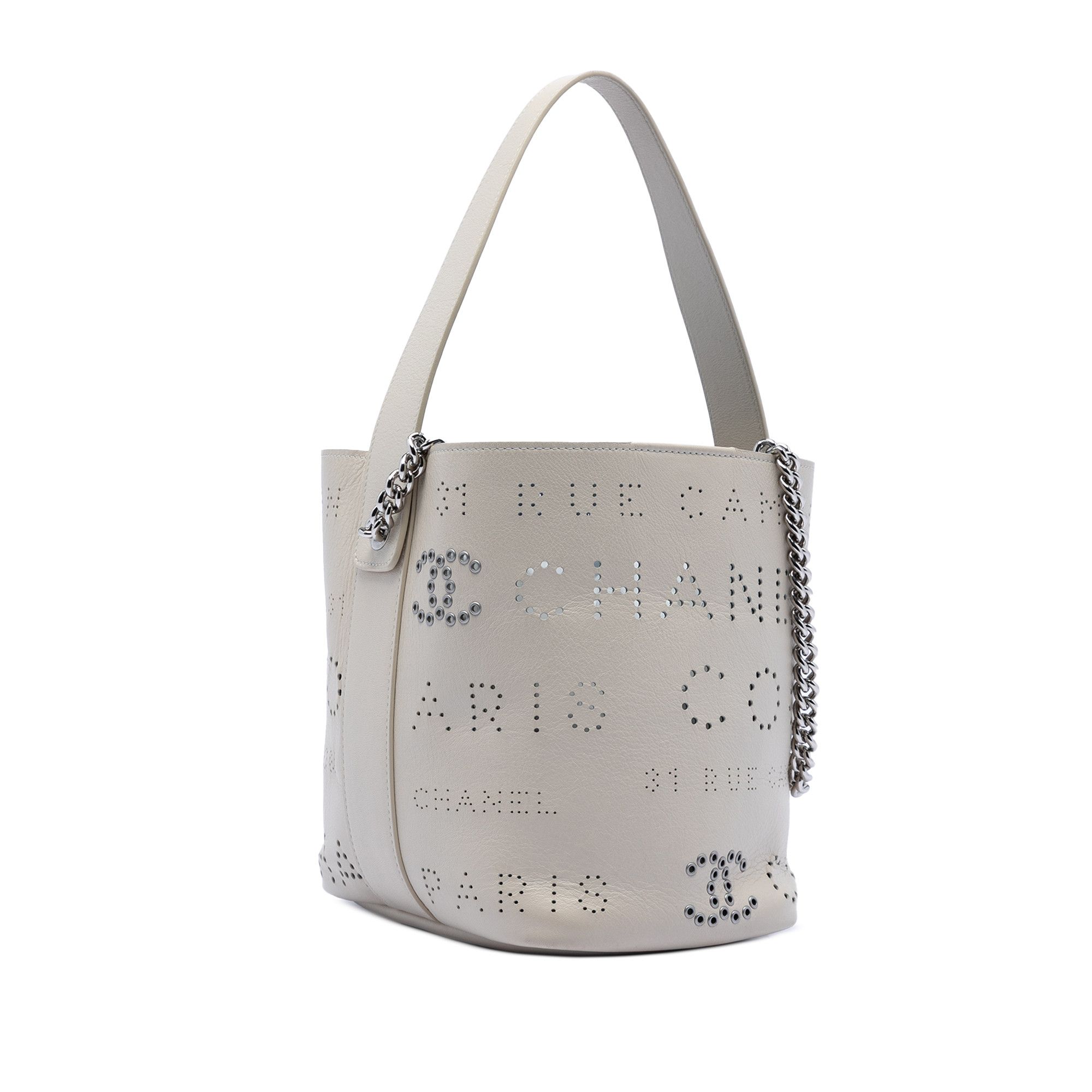 Chanel Chanel Small Perforated Calfskin Logo Eyelet Bucket Bag Size ONE SIZE - 2 Thumbnail