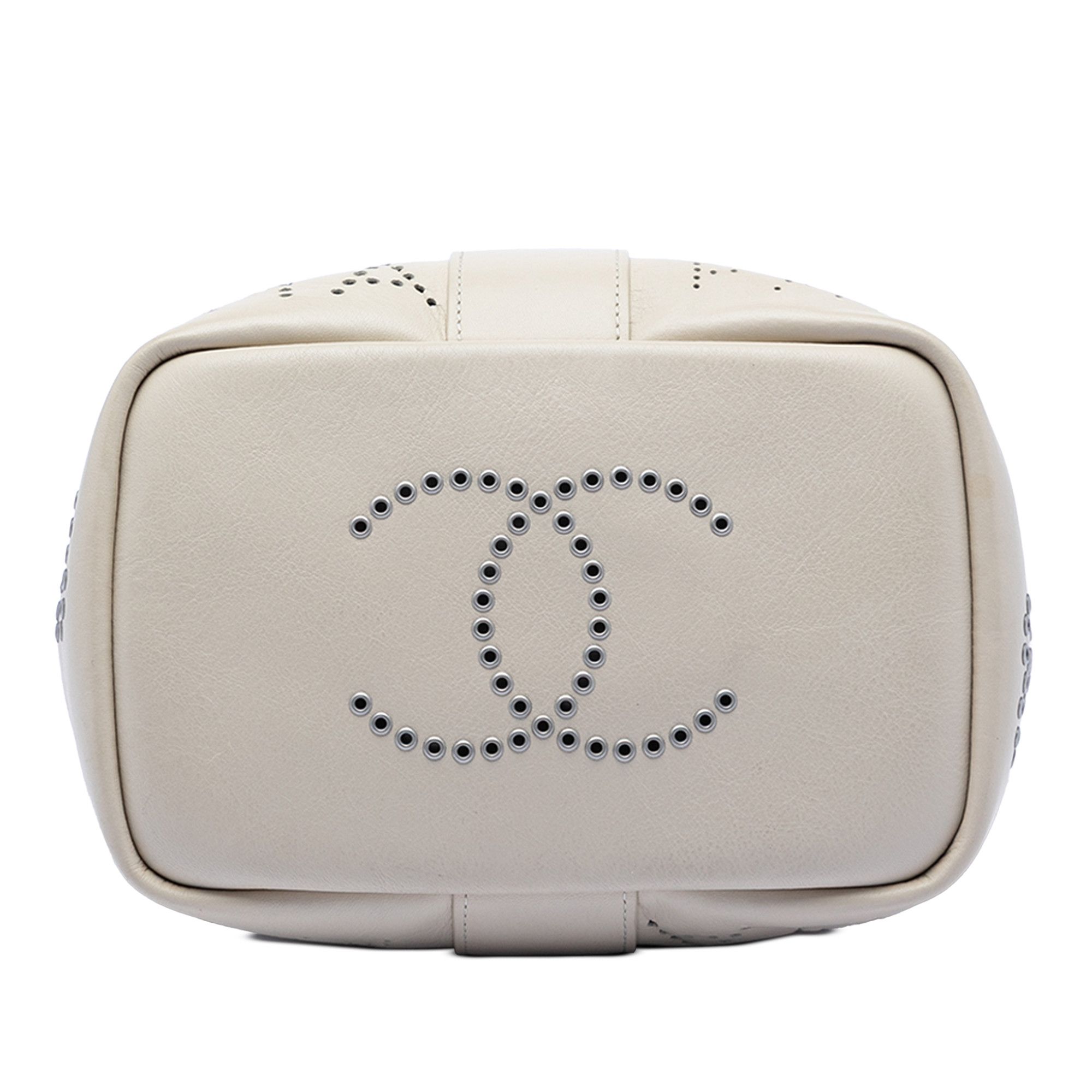 Chanel Chanel Small Perforated Calfskin Logo Eyelet Bucket Bag Size ONE SIZE - 3 Thumbnail