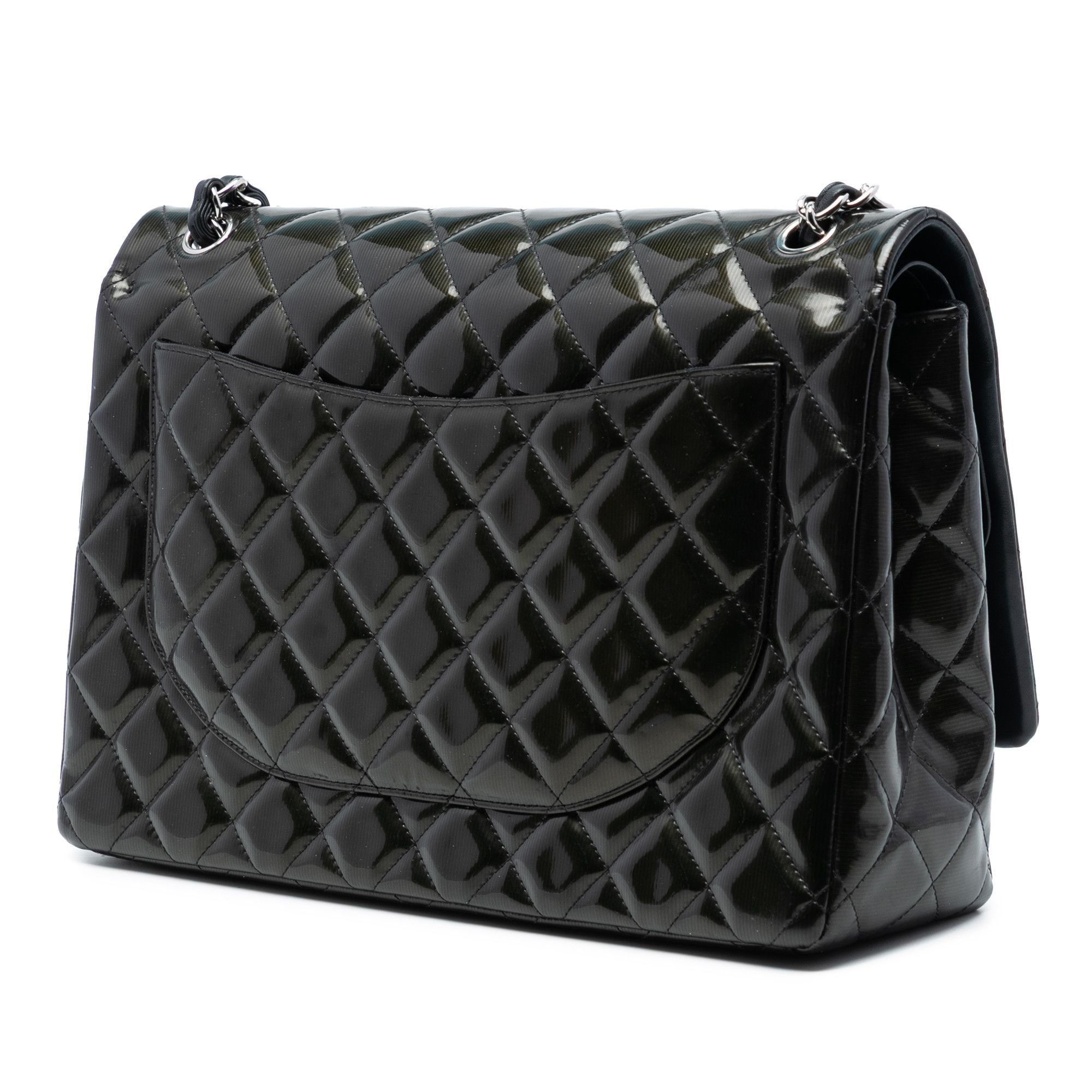 Chanel Chanel Maxi Classic Striped Patent Double Flap Size ONE SIZE - 2 Thumbnail