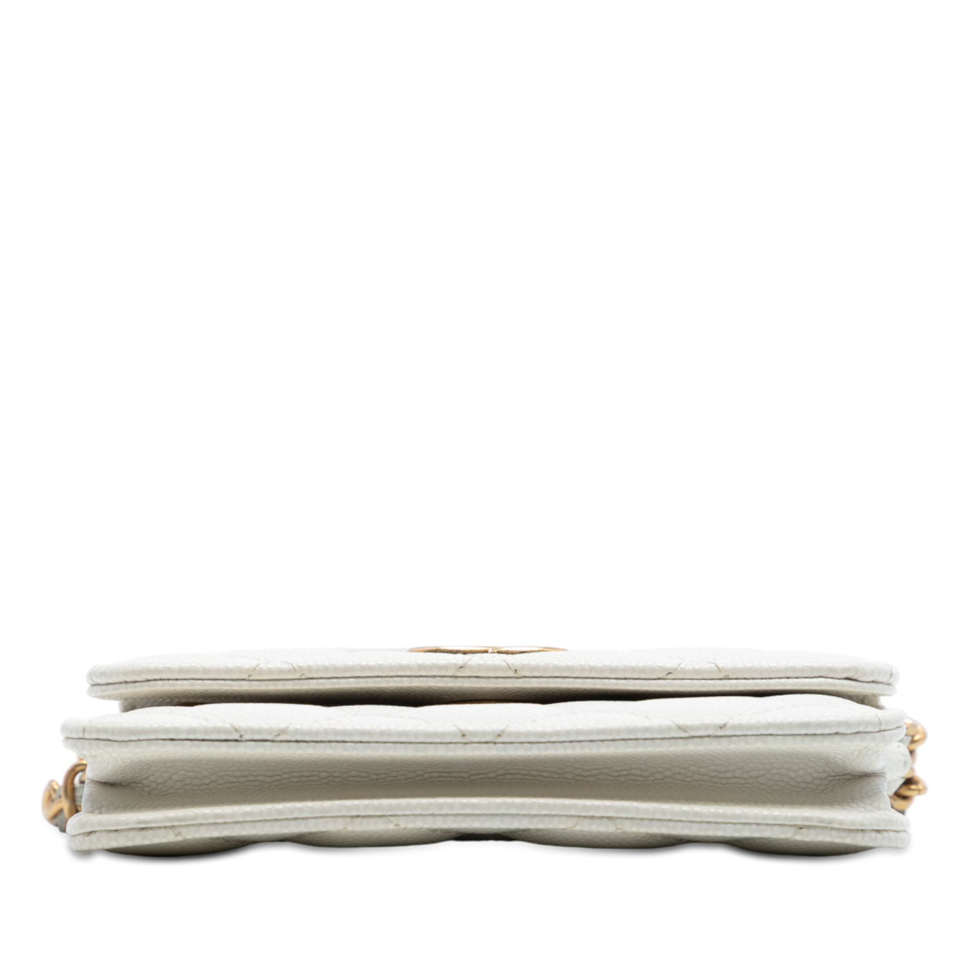 Chanel Chanel CC Quilted Caviar Medallion Charm Clutch With Chain Size ONE SIZE - 3 Thumbnail