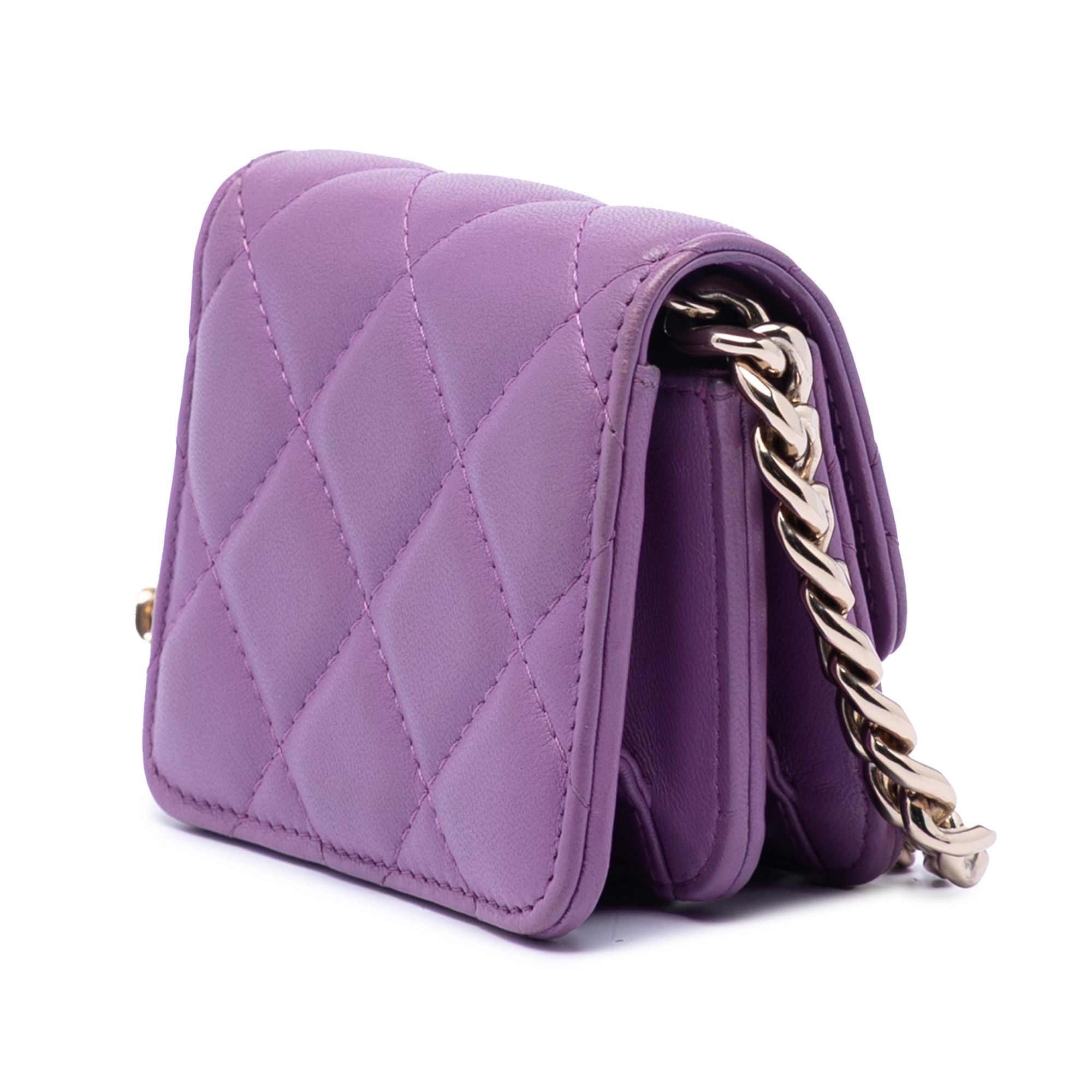 Chanel Chanel CC Quilted Lambskin Coco Card Holder on Chain Size ONE SIZE - 2 Thumbnail