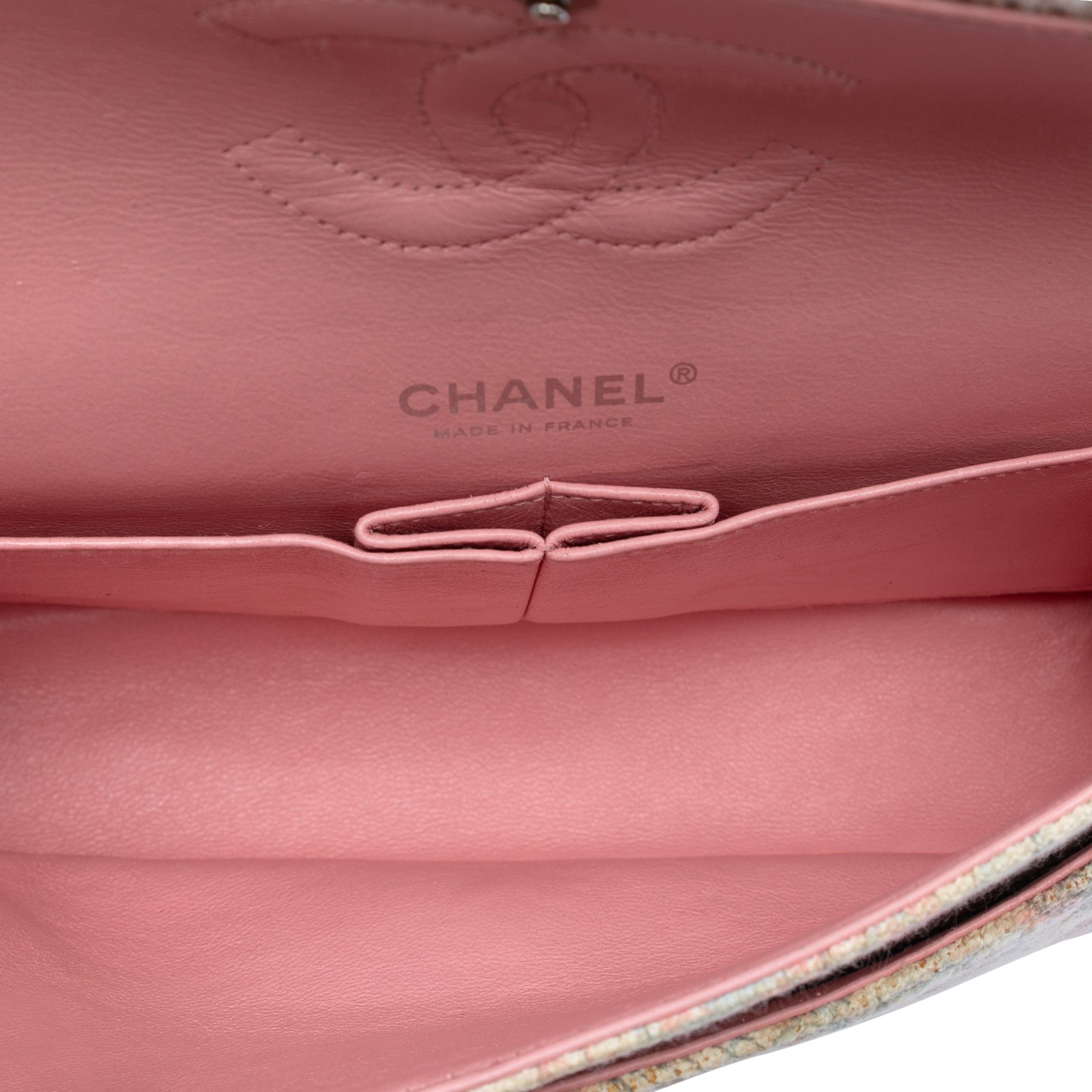 Chanel Chanel Medium Classic Tweed Camellia Double Flap Size ONE SIZE - 4 Thumbnail