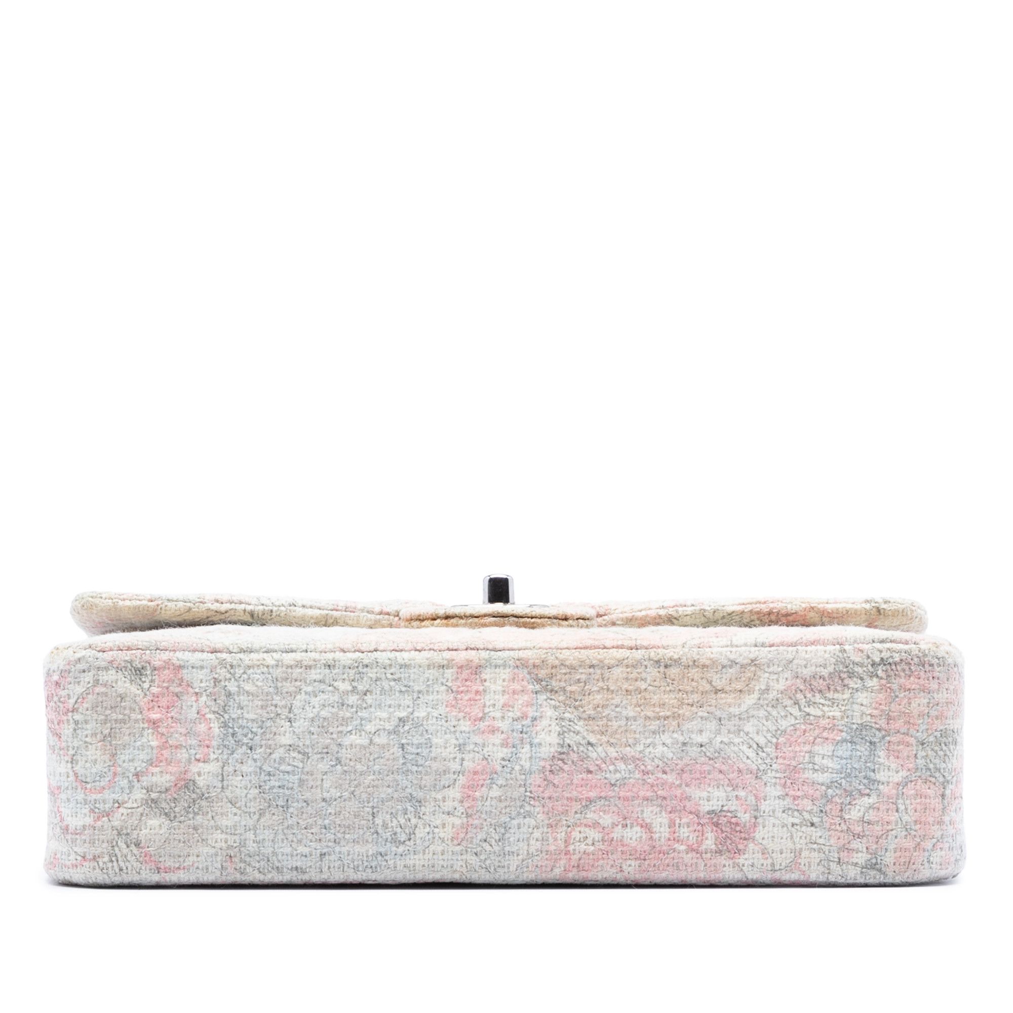 Chanel Chanel Medium Classic Tweed Camellia Double Flap Size ONE SIZE - 3 Thumbnail
