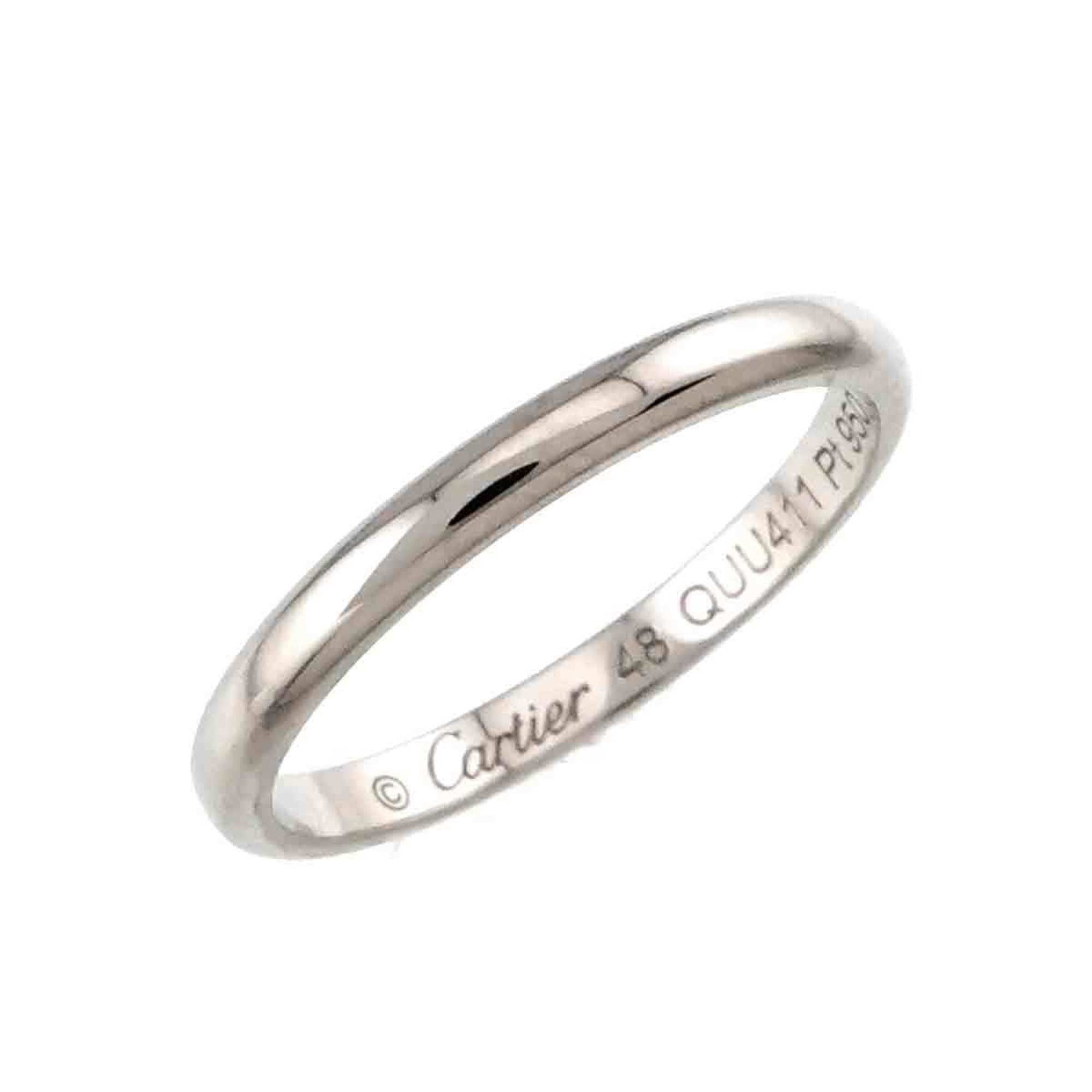 Cartier Cartier 1895 Classic #48 Ring, Platinum, 2mm Wide Size ONE SIZE - 4 Thumbnail