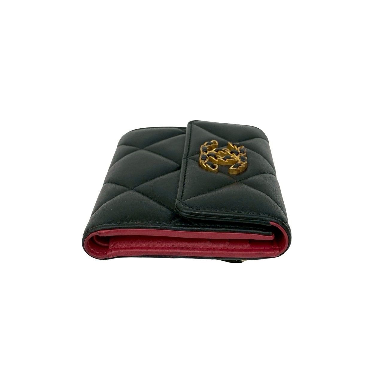 Chanel Chanel CHANEL Chanel19 Lambskin Trifold Wallet Leather Short Wallet DUTY FREE for USA Size ONE SIZE - 6 Thumbnail