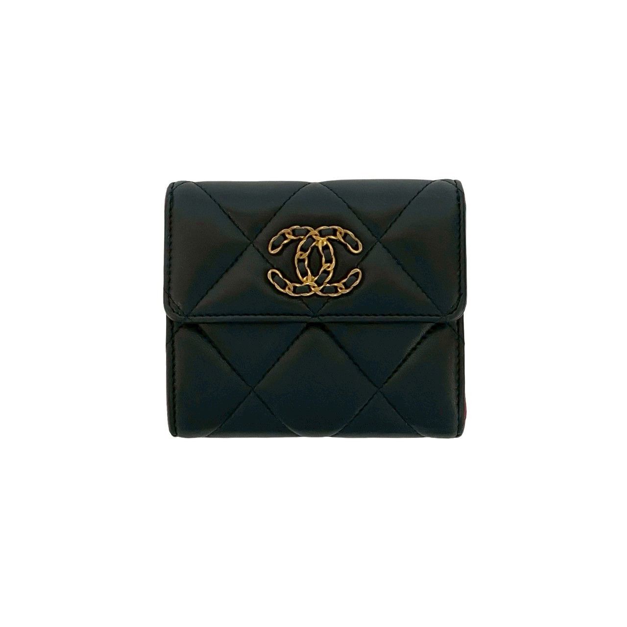 Chanel Chanel CHANEL Chanel19 Lambskin Trifold Wallet Leather Short Wallet DUTY FREE for USA Size ONE SIZE - 2 Thumbnail