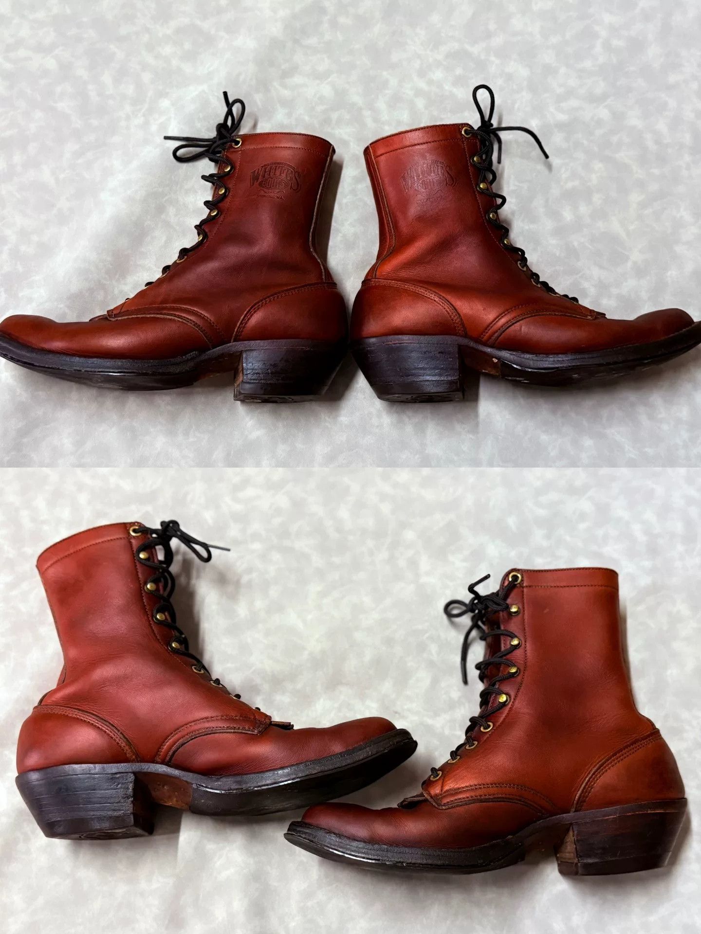 White's Boots White Work Boots with Decorative Stitching Size US 8 / EU 41 - 4 Thumbnail