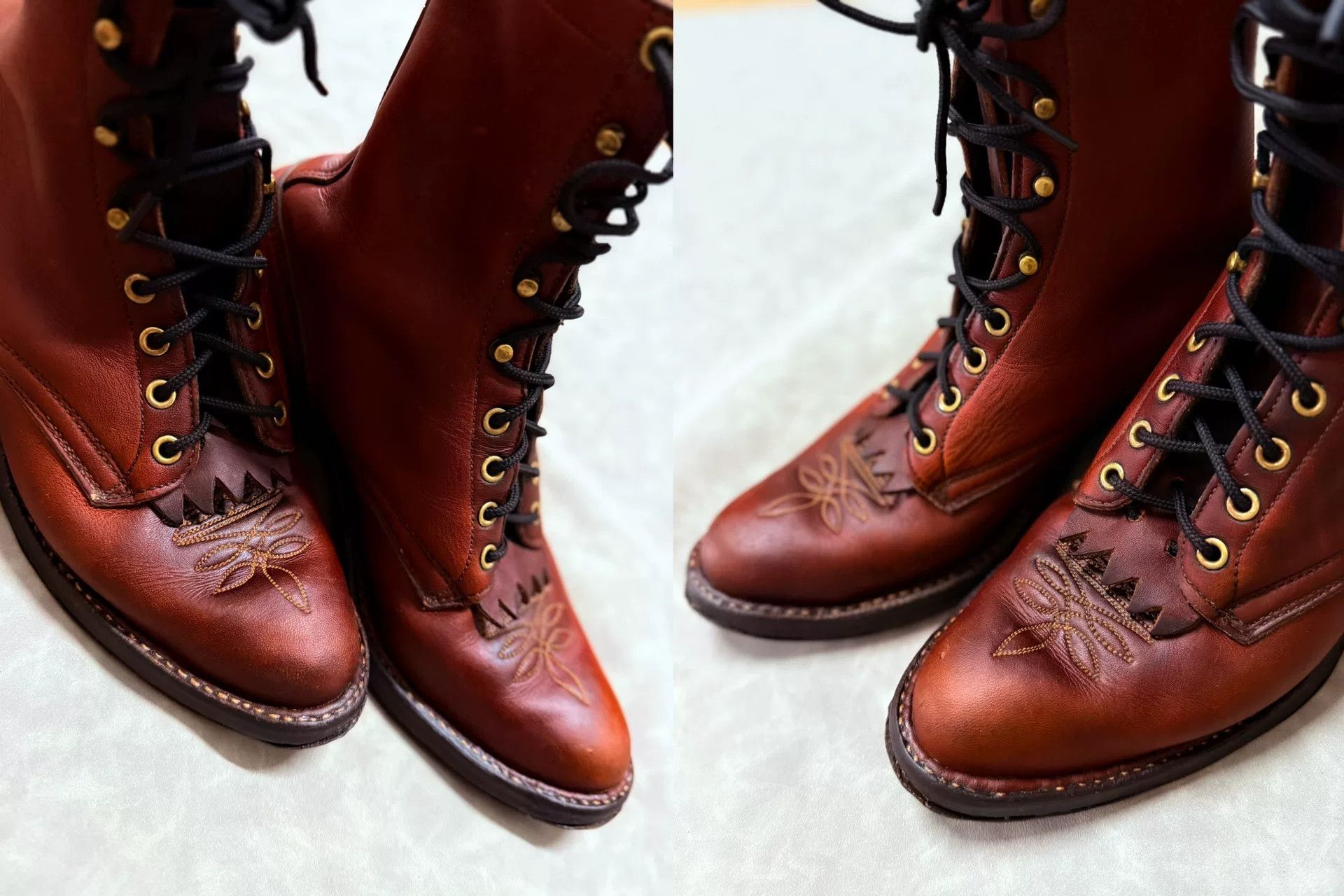 White's Boots White Work Boots with Decorative Stitching Size US 8 / EU 41 - 5 Thumbnail