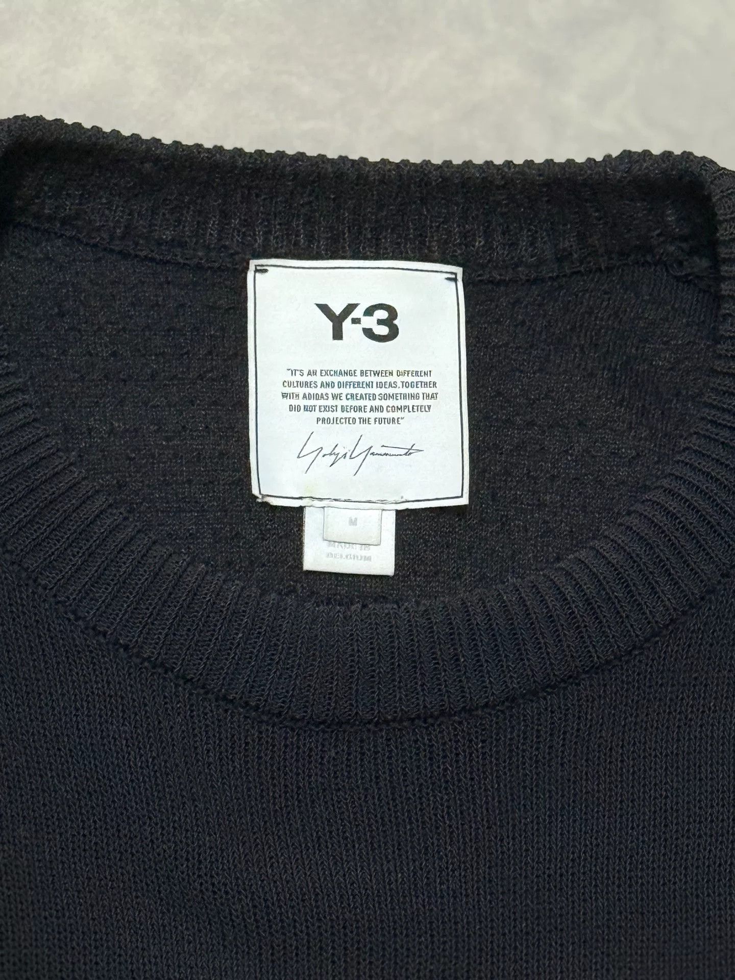 Y-3 Y-3 Black Knit Long Sleeve Sweater Size US L / EU 52-54 / 3 - 4 Thumbnail